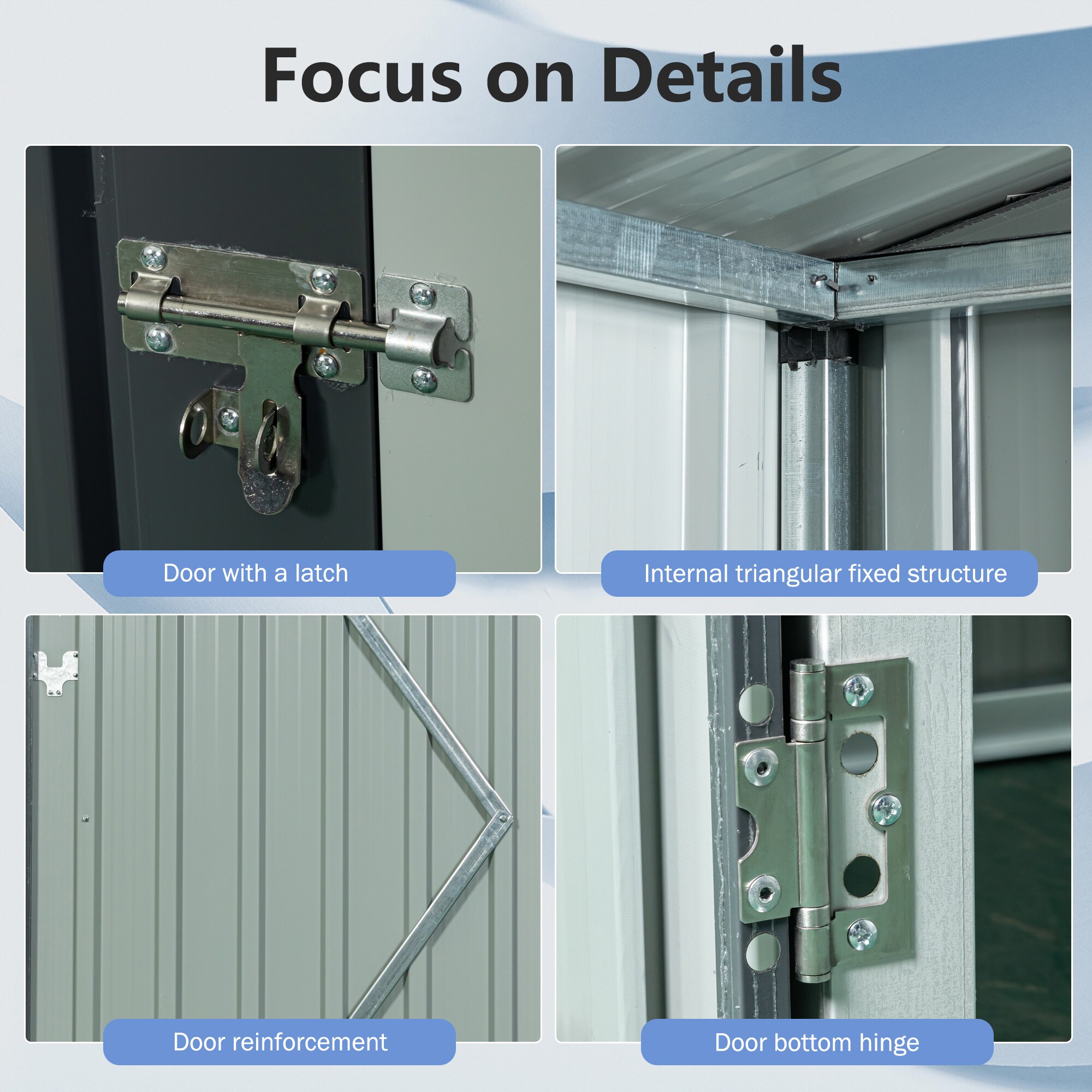 Clihome CL-WC5479BK Metal-Storage-Buildings-Sheds - View #9