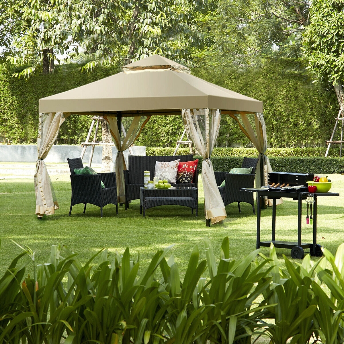 Forclover HBV-P3345 Wood-Resin-Gazebos - View #2