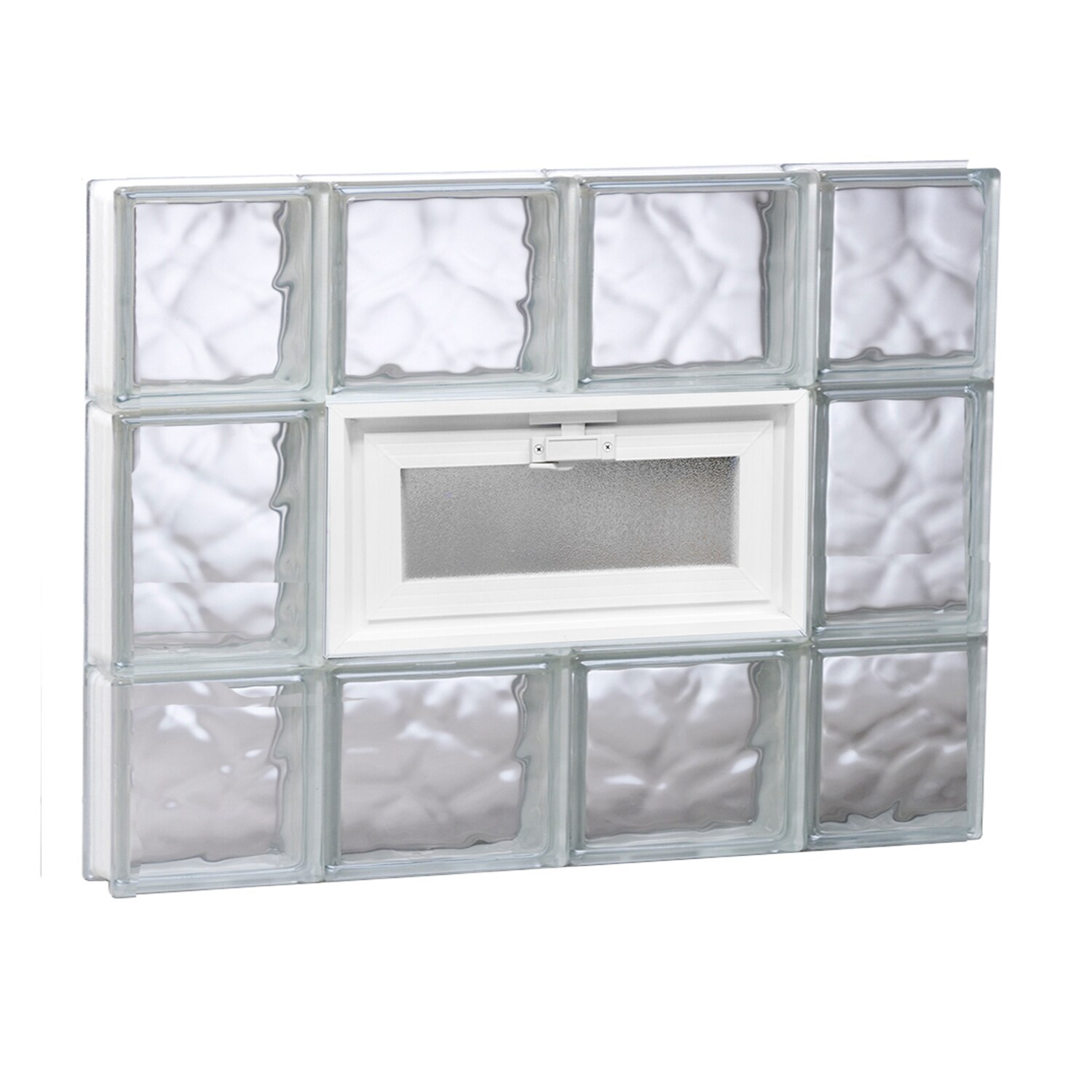 Redi2set Wavy Glass 27 In X 19 14 In Frameless Replacement Vented Glass Block Window In The 5431