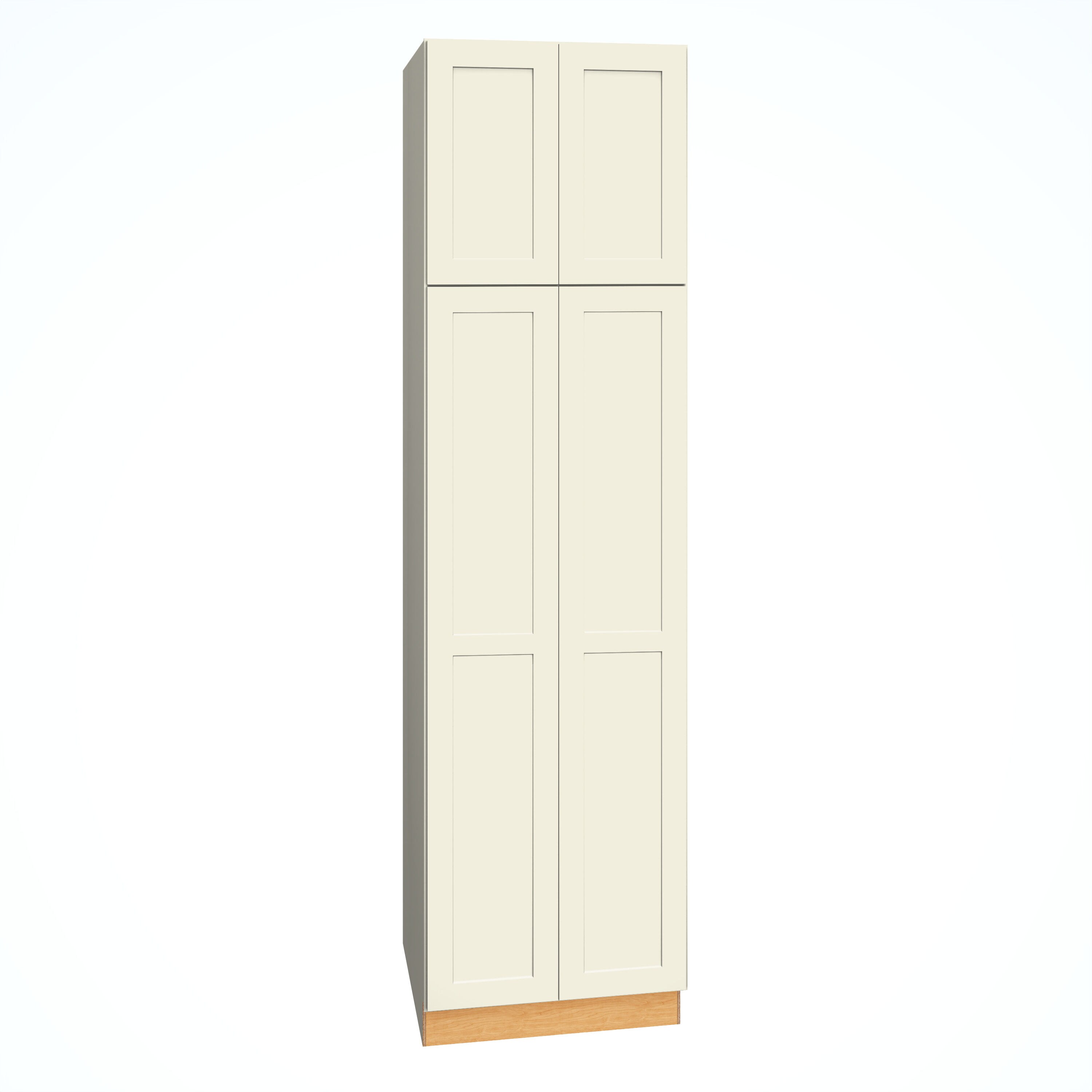 Diamond Express Jamestown 24-in W x 90-in H x 24-in D Steam Painted Pantry Fully Assembled Plywood Cabinet Recessed Panel Shaker