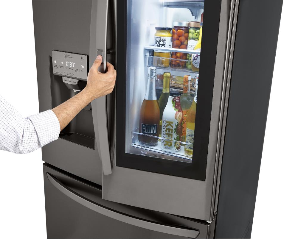 LRFVS3006D LG Appliances 30 cu. ft. Smart wi-fi Enabled InstaView™  Door-in-Door® Refrigerator with Craft Ice™ Maker BLACK STAINLESS STEEL -  Hahn Appliance Warehouse