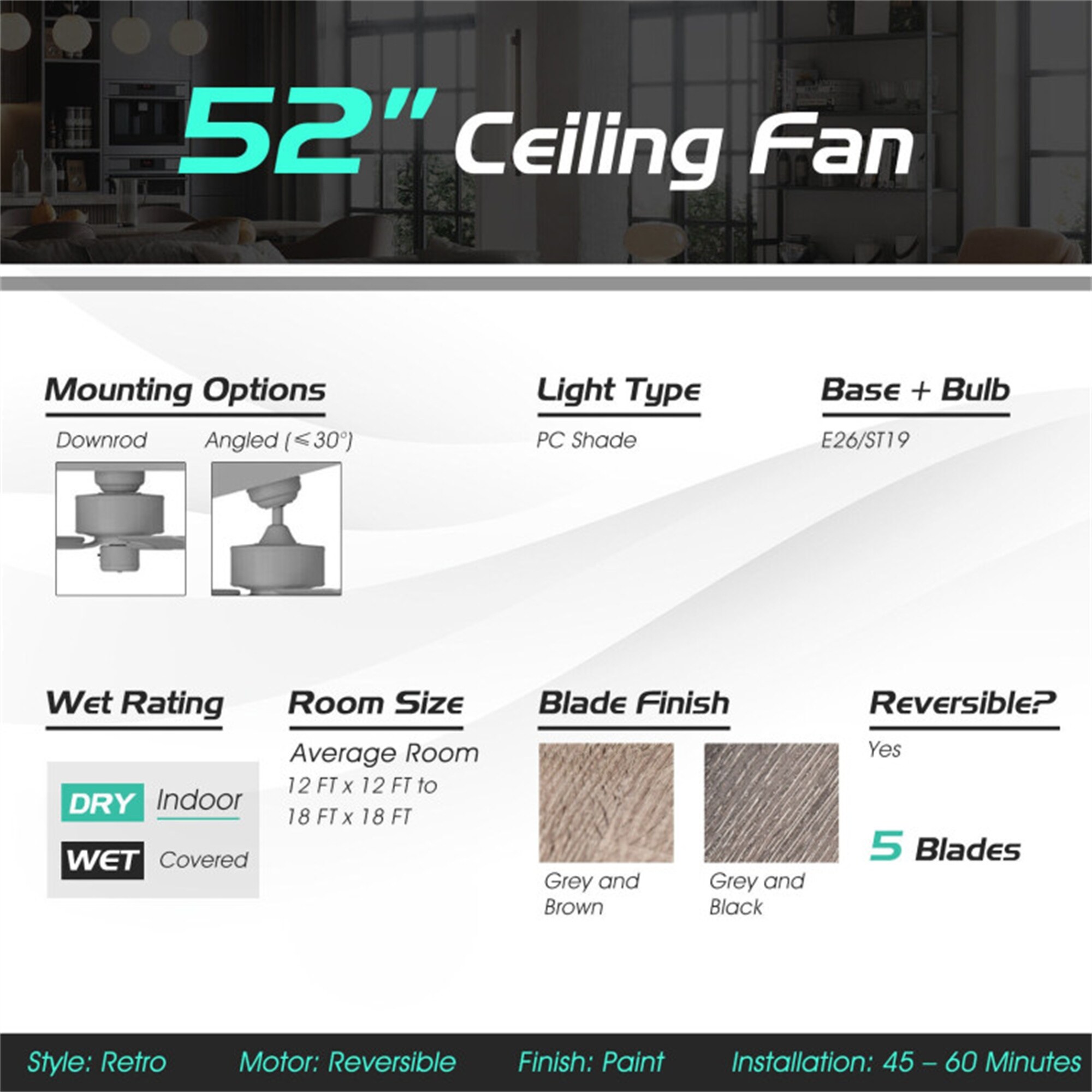 BABOOM BOM-99US-GR-CO Ceiling-Fans - View #6
