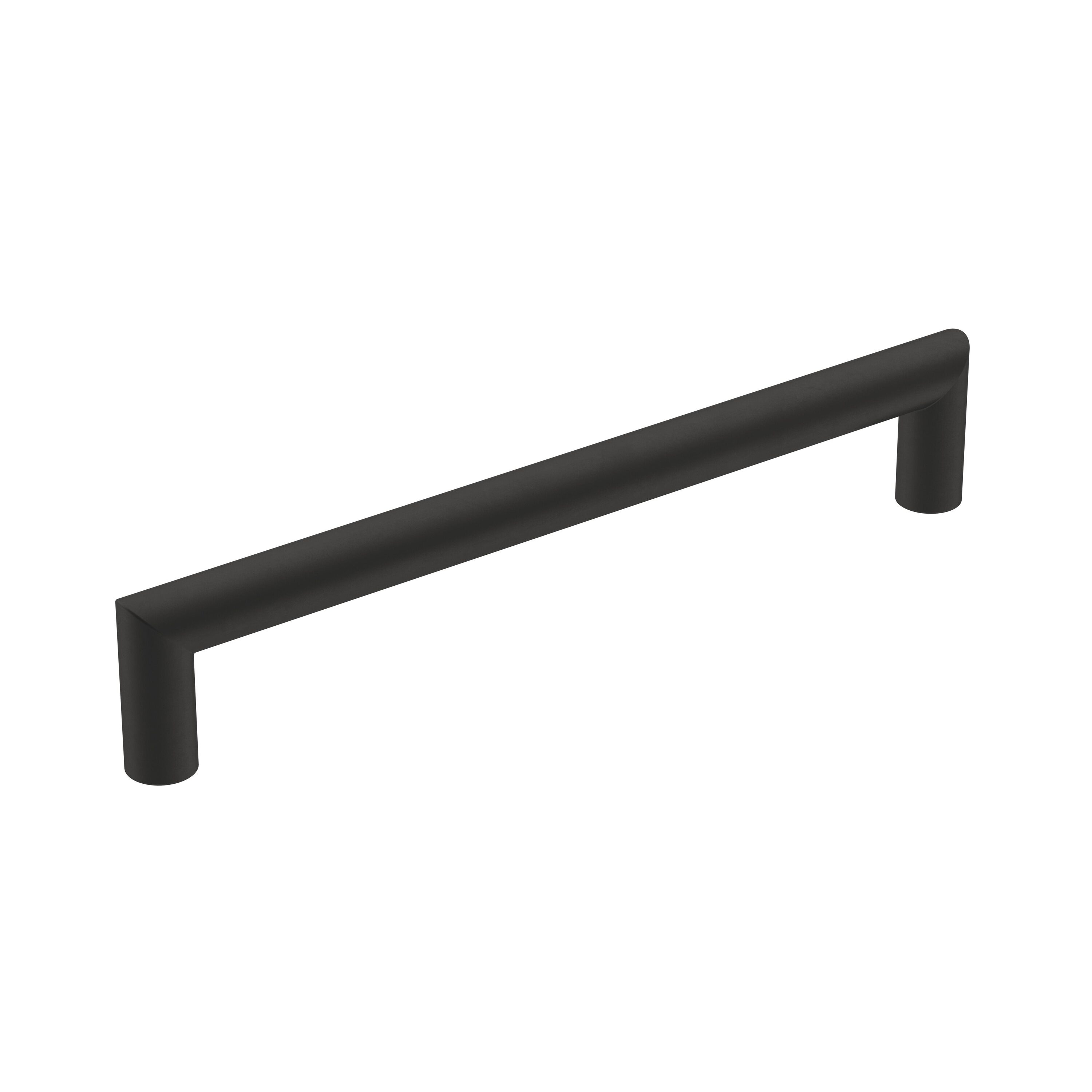 Amerock BP36854FB Revolve 6-5/16-in , 160mm Center to Center Matte Black Cylindrical Bar