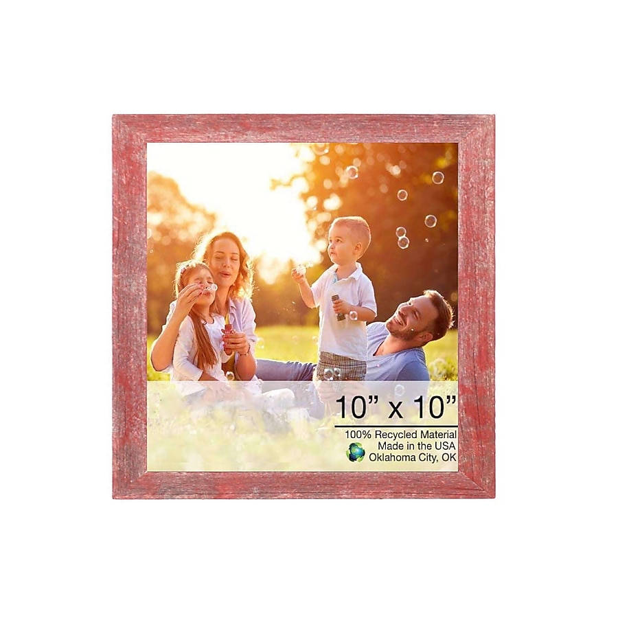 10” X 10” Rustic Farmhouse Red Wood Frame 10” X 10” Rustic Farmhouse Red Wood Frame