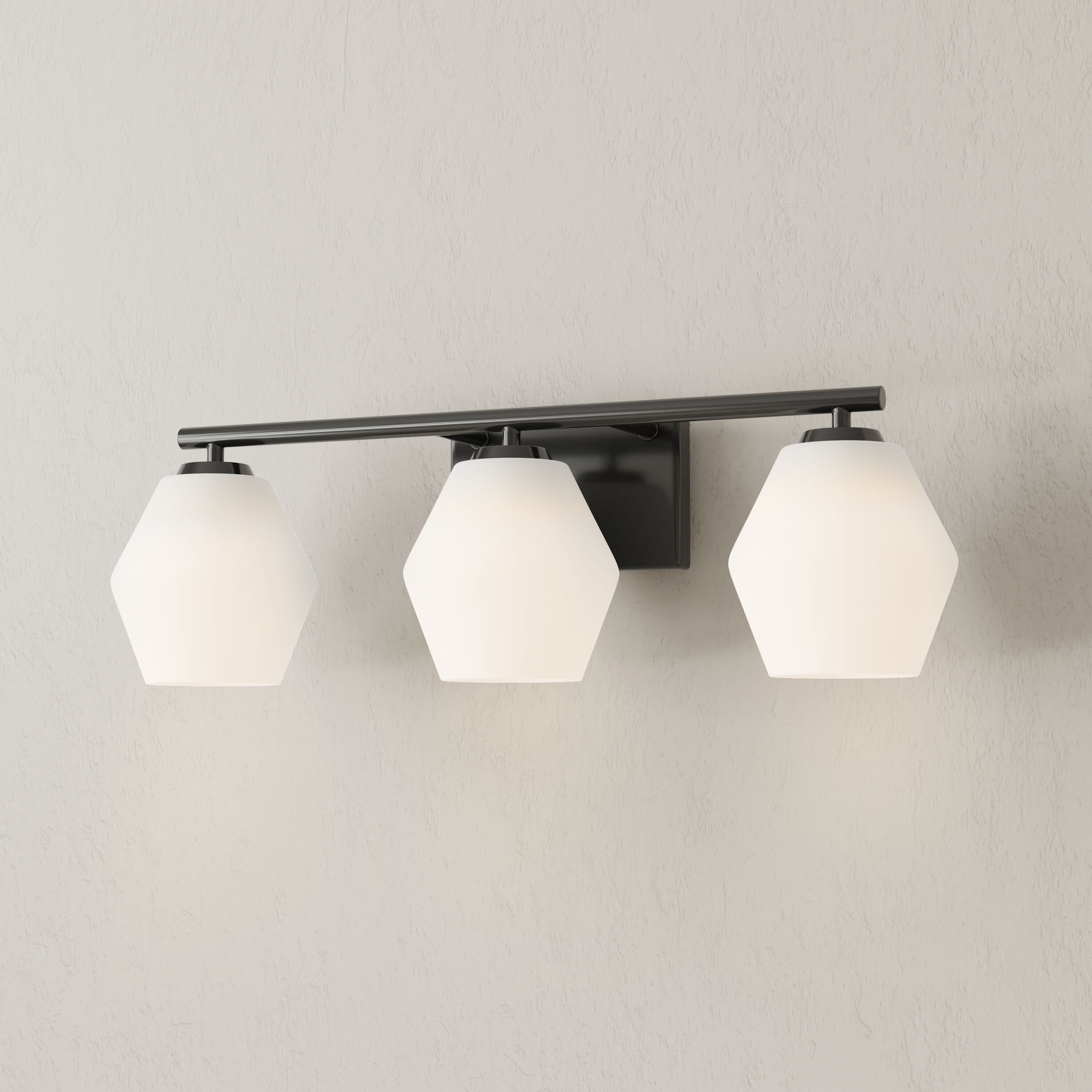 Progress Lighting P300432-31M Copeland 24-in 3 -Light Matte Black Mid-century Vanity light