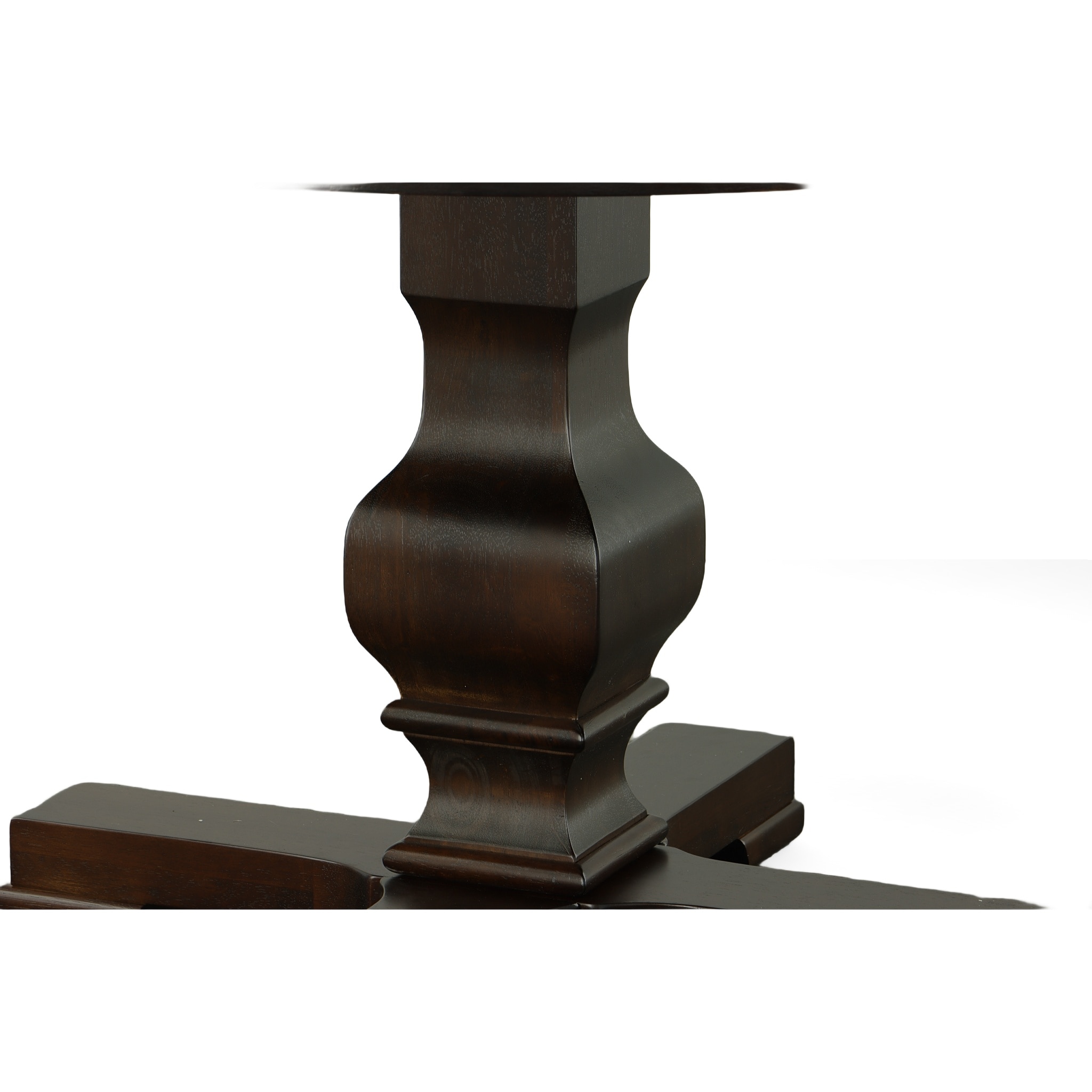 Charleston Espresso Round Wood Pedestal Dining Table