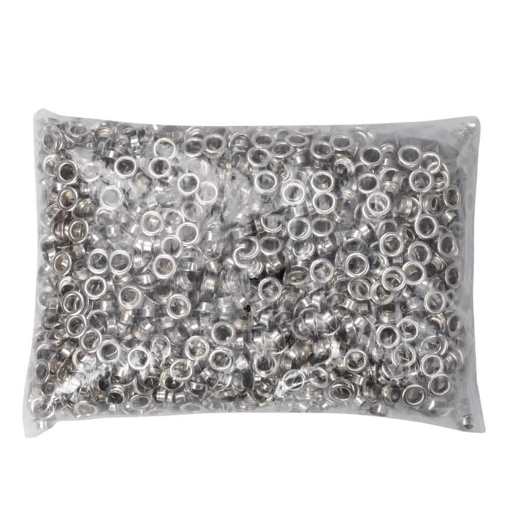Yescom 2000 pcs 1/4 inch Grommet Kit Size 0 Eyelets and Washers Nickel YES0379 #25GME001-0-NKL-LO