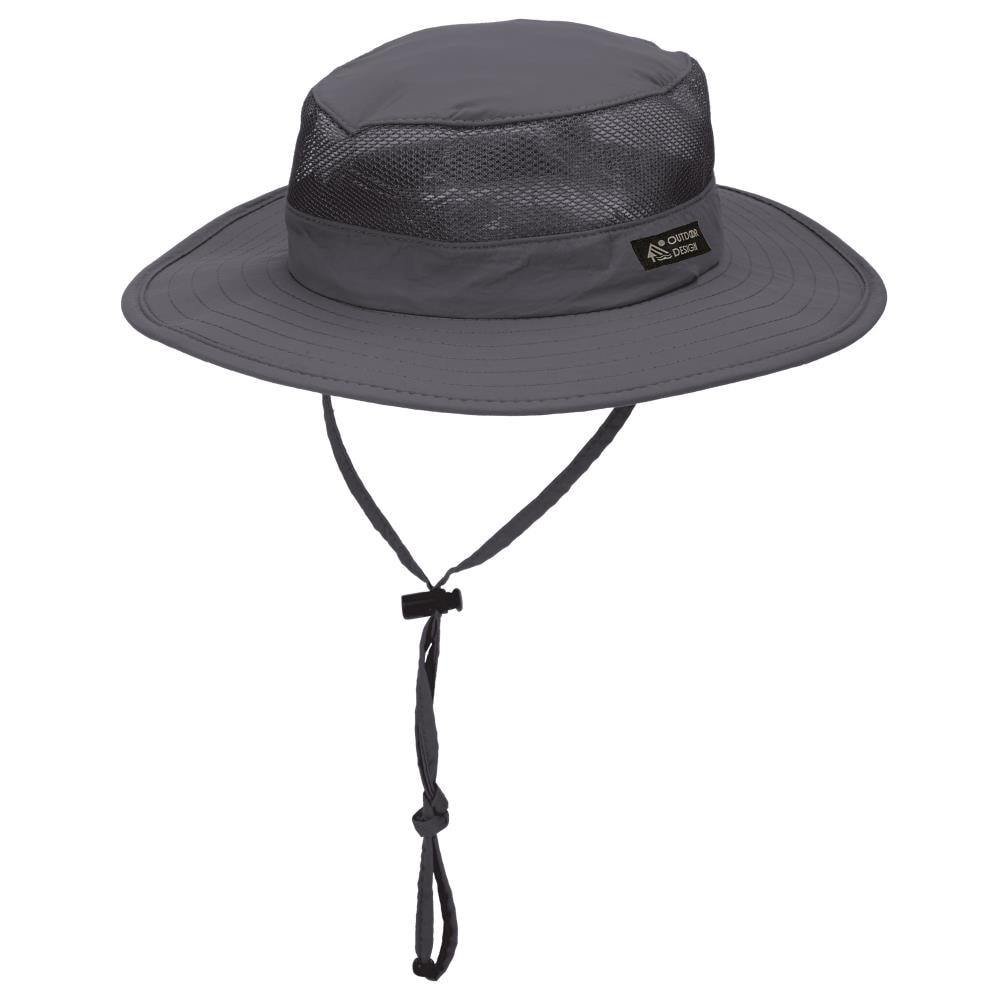 Dorfman Pacific Men's Charcoal Nylon Wide-brim Hat (X-large) at Lowes.com