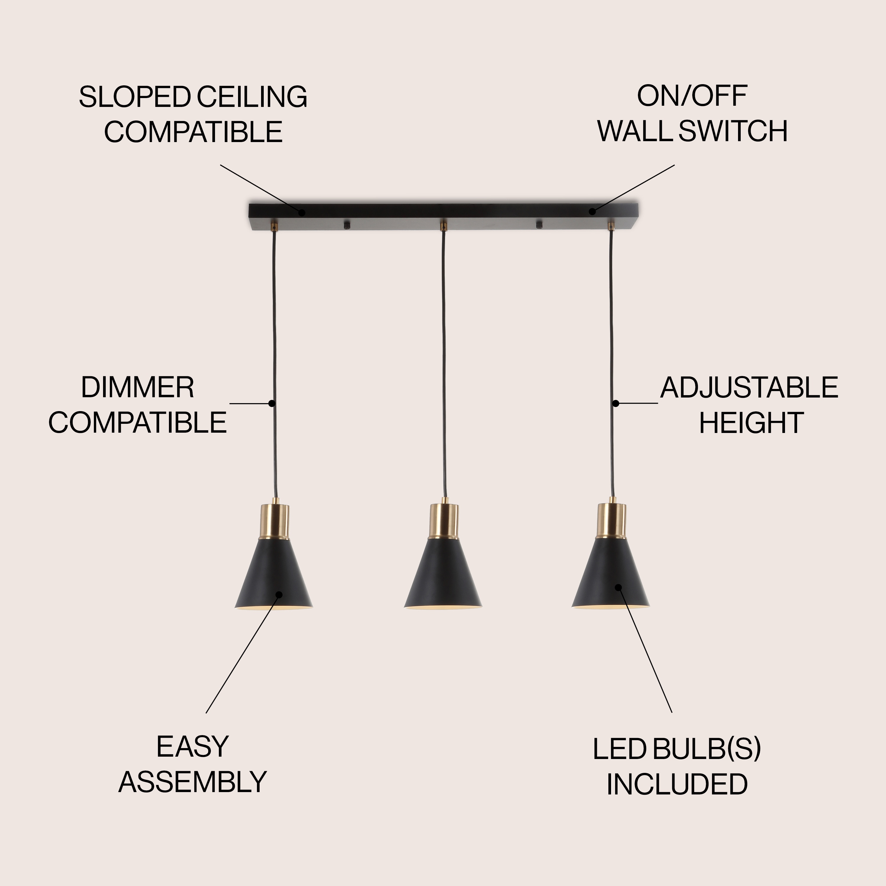 JONATHAN  Y JYL6134A Pendant-Lights - View #3