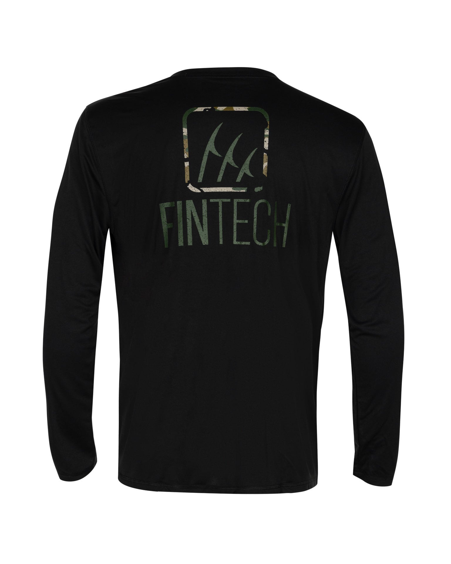 FINTECH Men's Long Sleeve Graphic T-shirt (Medium) in the Tops