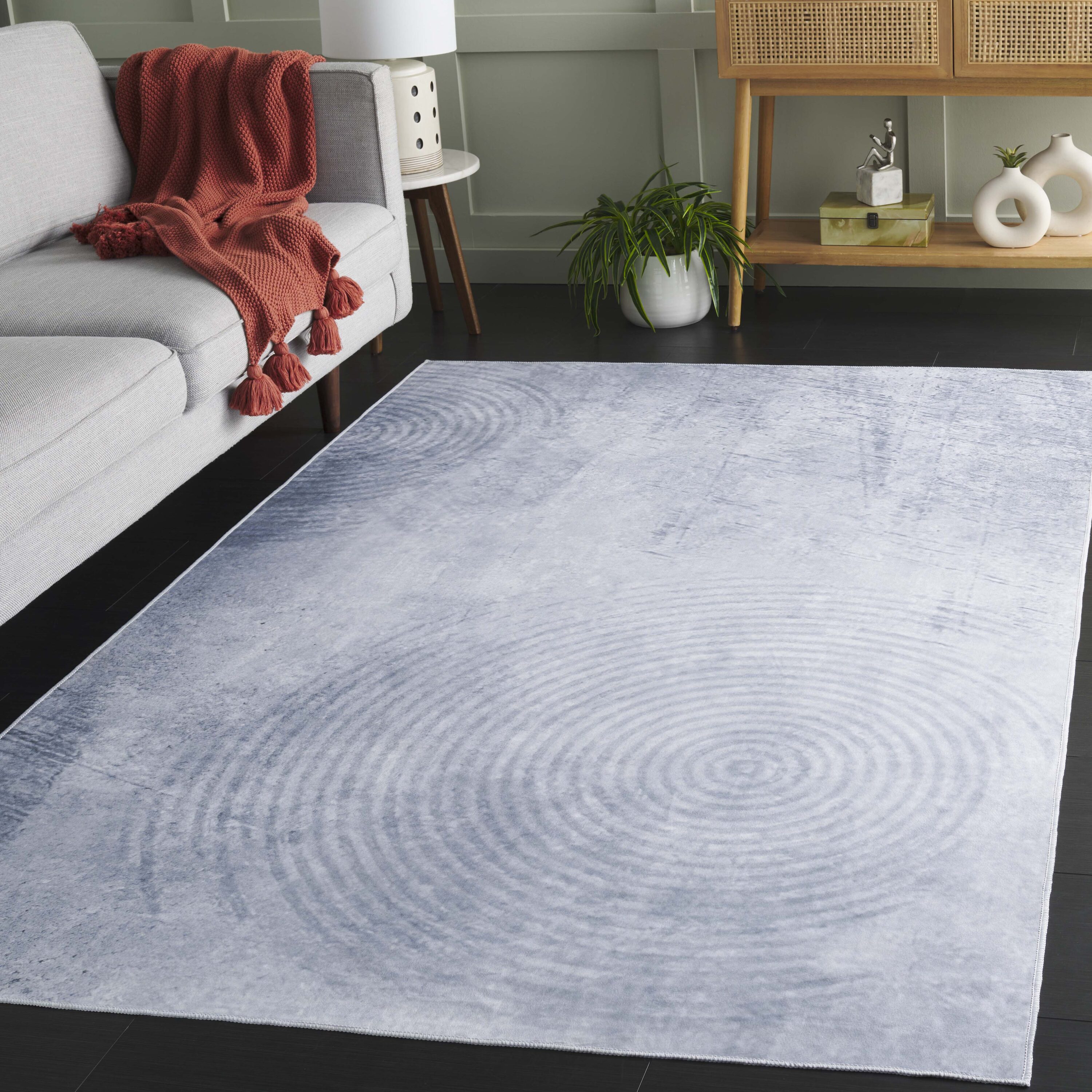 Malibu 809F Gray 4ft x 6ft Contemporary Rug