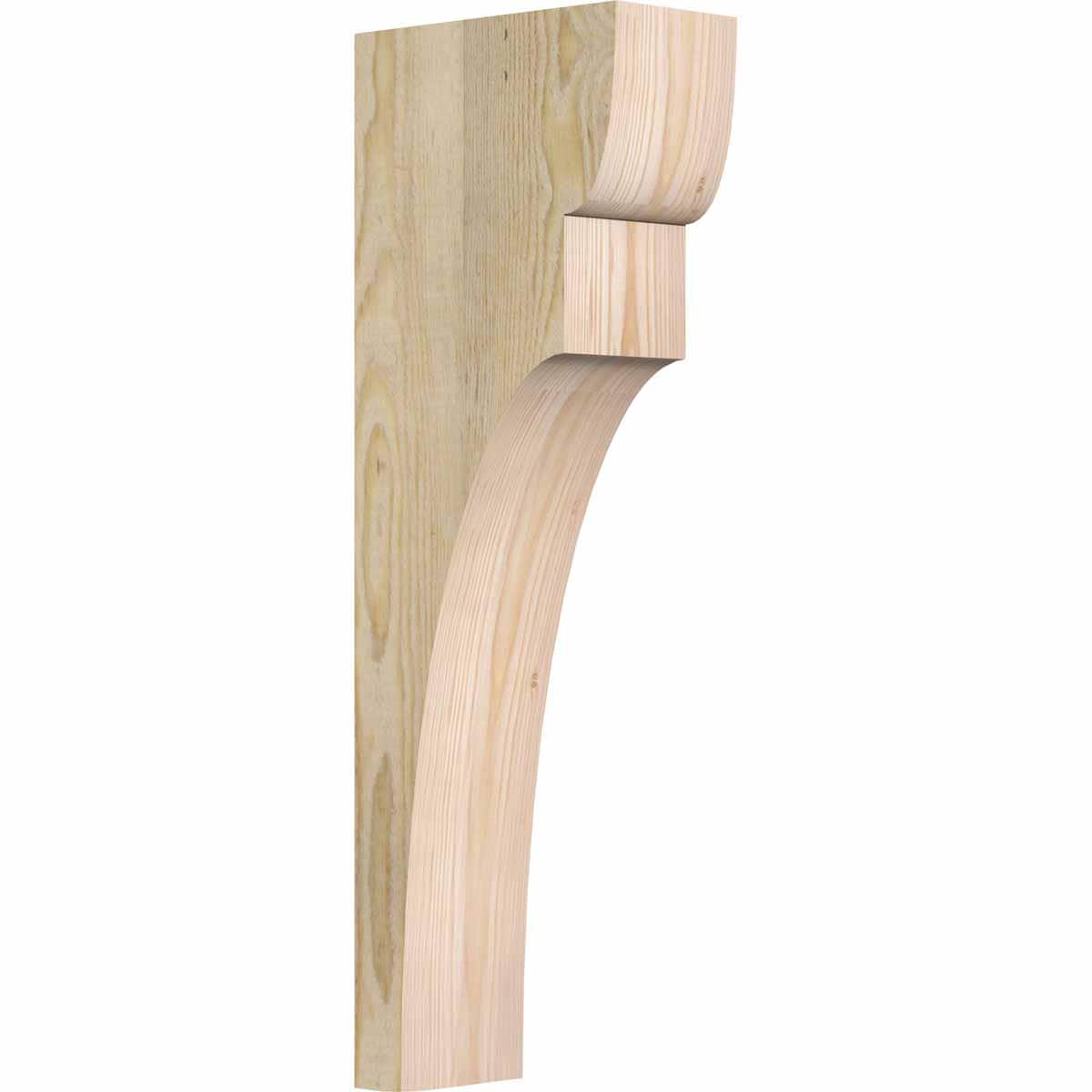 Ekena Millwork COR04X08X24YOR00RDF 4-in x 8-in x 24-in Yorktown Unfinished Douglas fir Wood Paintable/Stainable Corbel