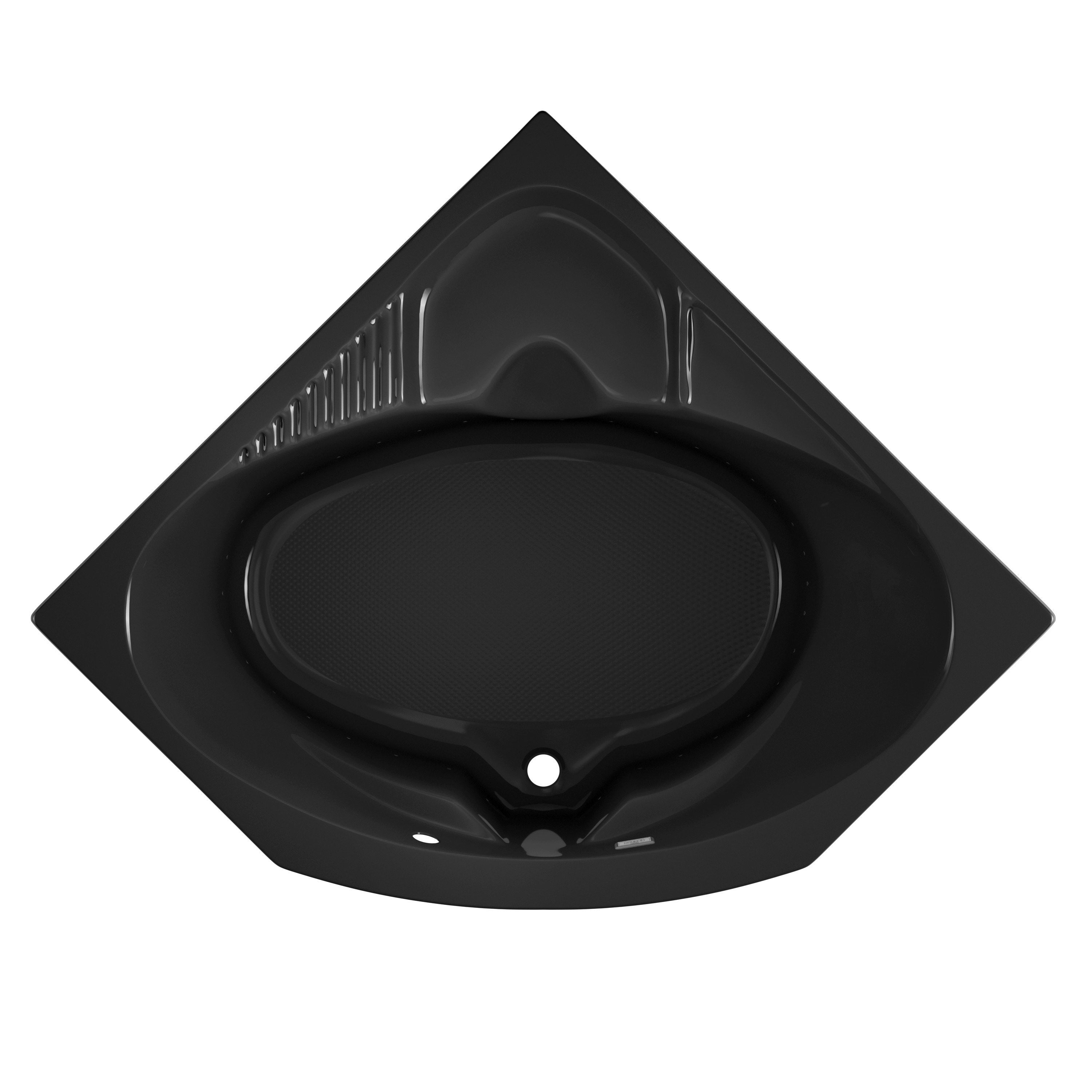 Jacuzzi LR50917 CAPELLA 55-in x 55-in Black Acrylic Corner Drop-in Air bath ( Center Drain )