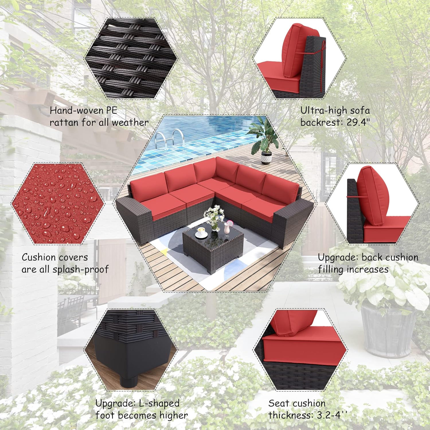ALAULM LS-6PCS-RED Patio-Conversation-Sets - View #3