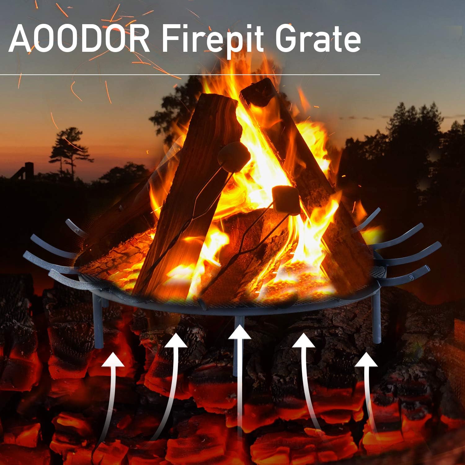 Aoodor A101-PBKBK Fireplace-Grates - View #4