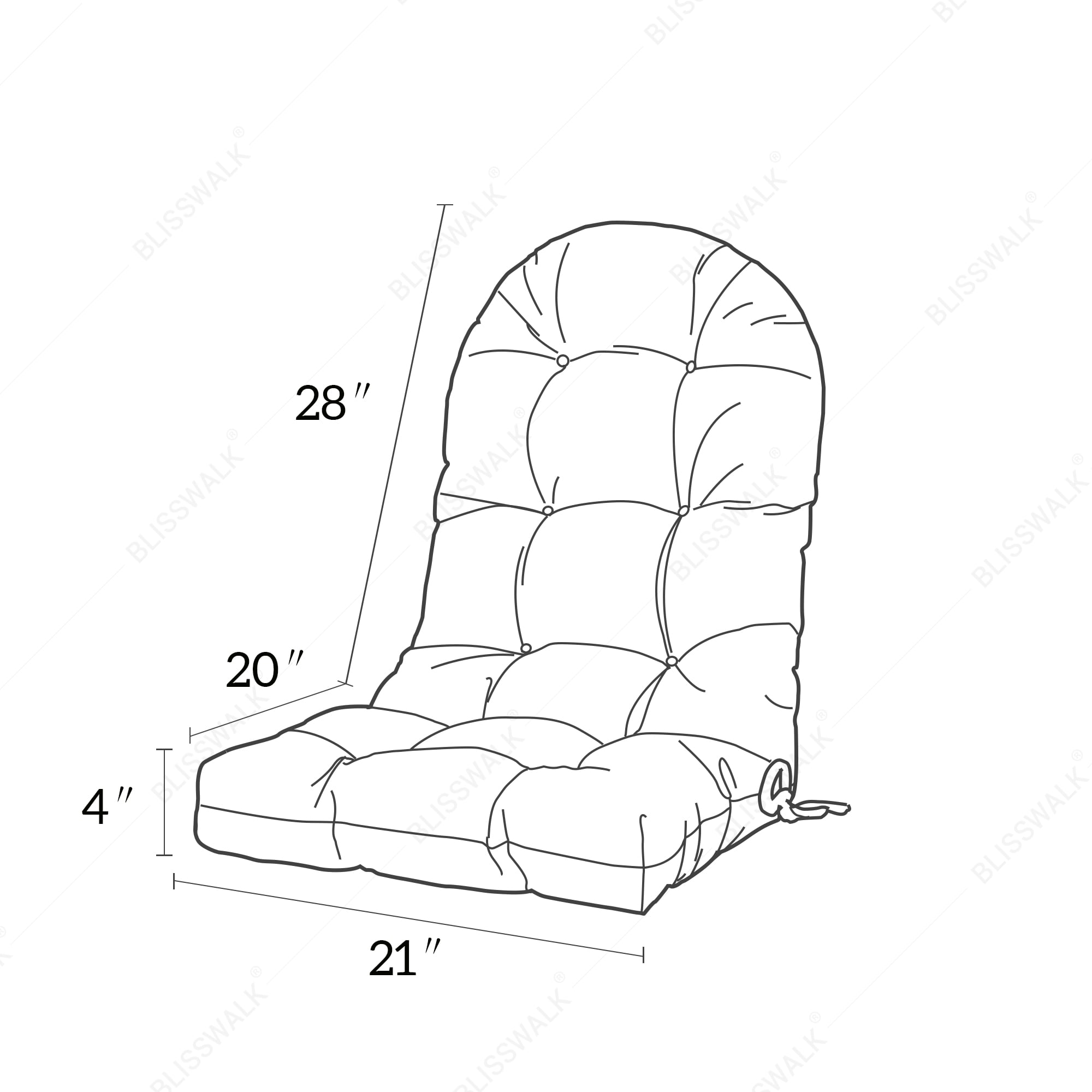 Artplan WGBFL167 Patio-Furniture-Cushions - View #6