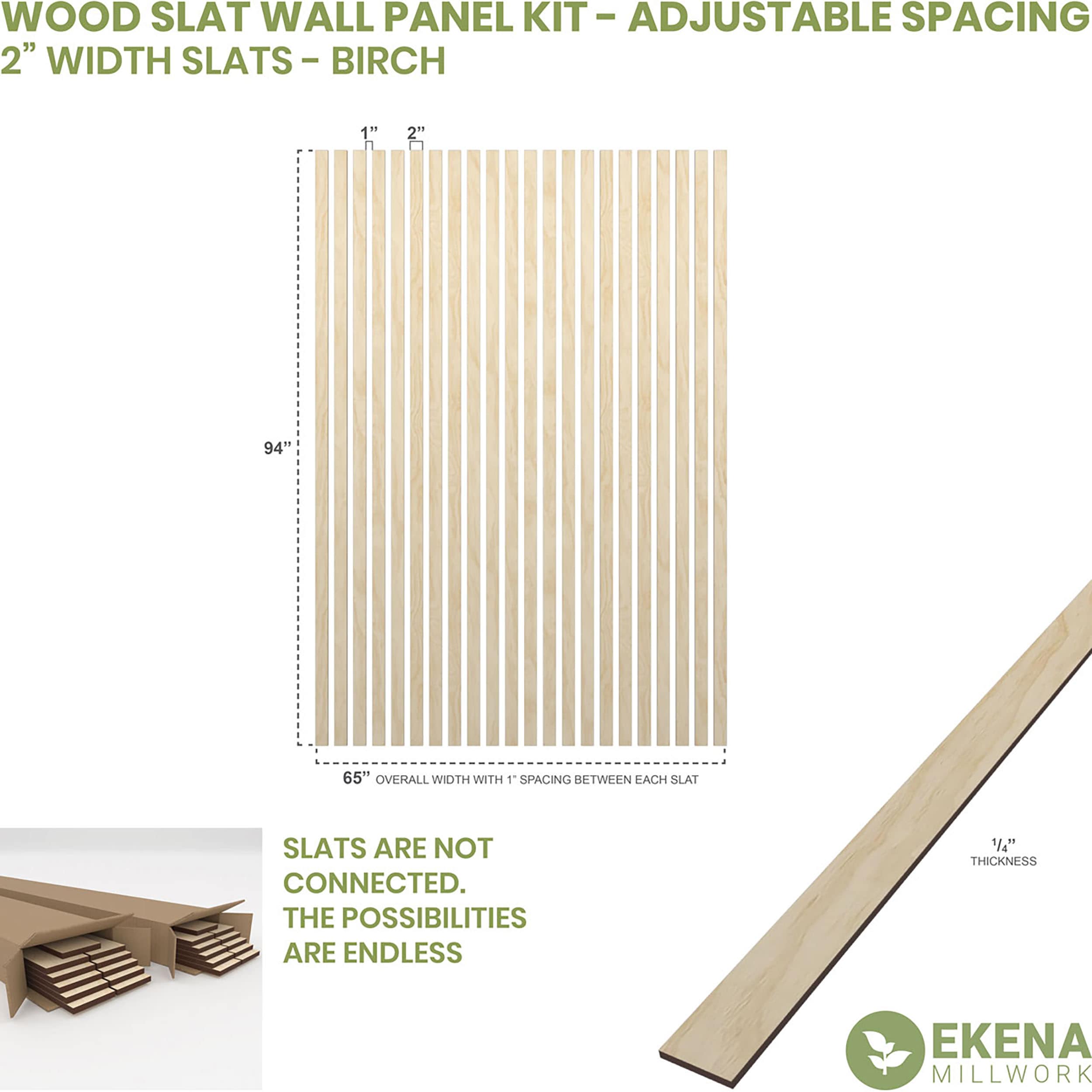 Ekena Millwork SWW66X94X0250BI Wall-Planks - View #2