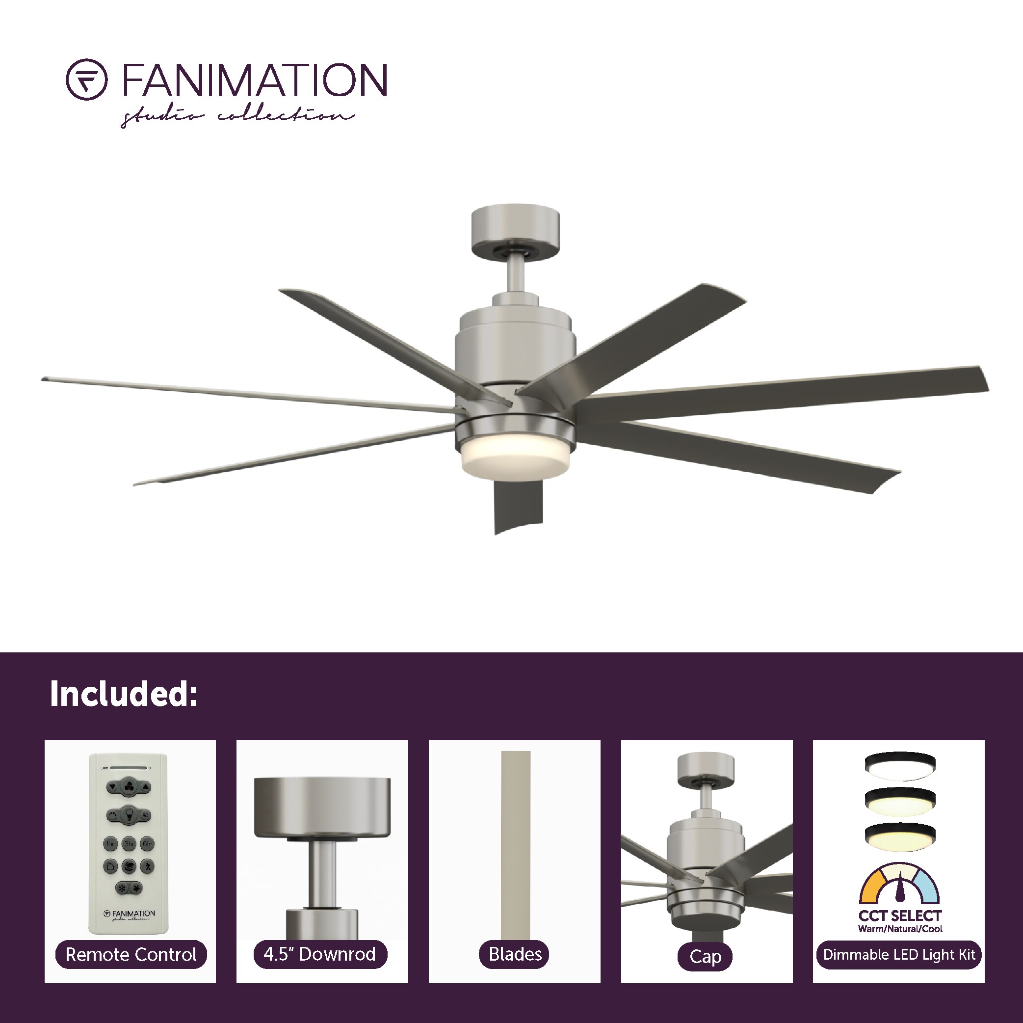 Fanimation Studio Collection LP8377LBN Ceiling-Fans - View #8