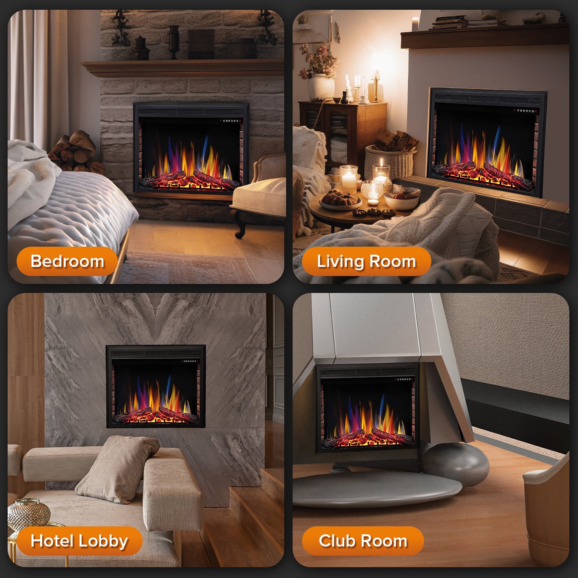 COWSAR LS93FP9A Electric-Fireplaces - View #6