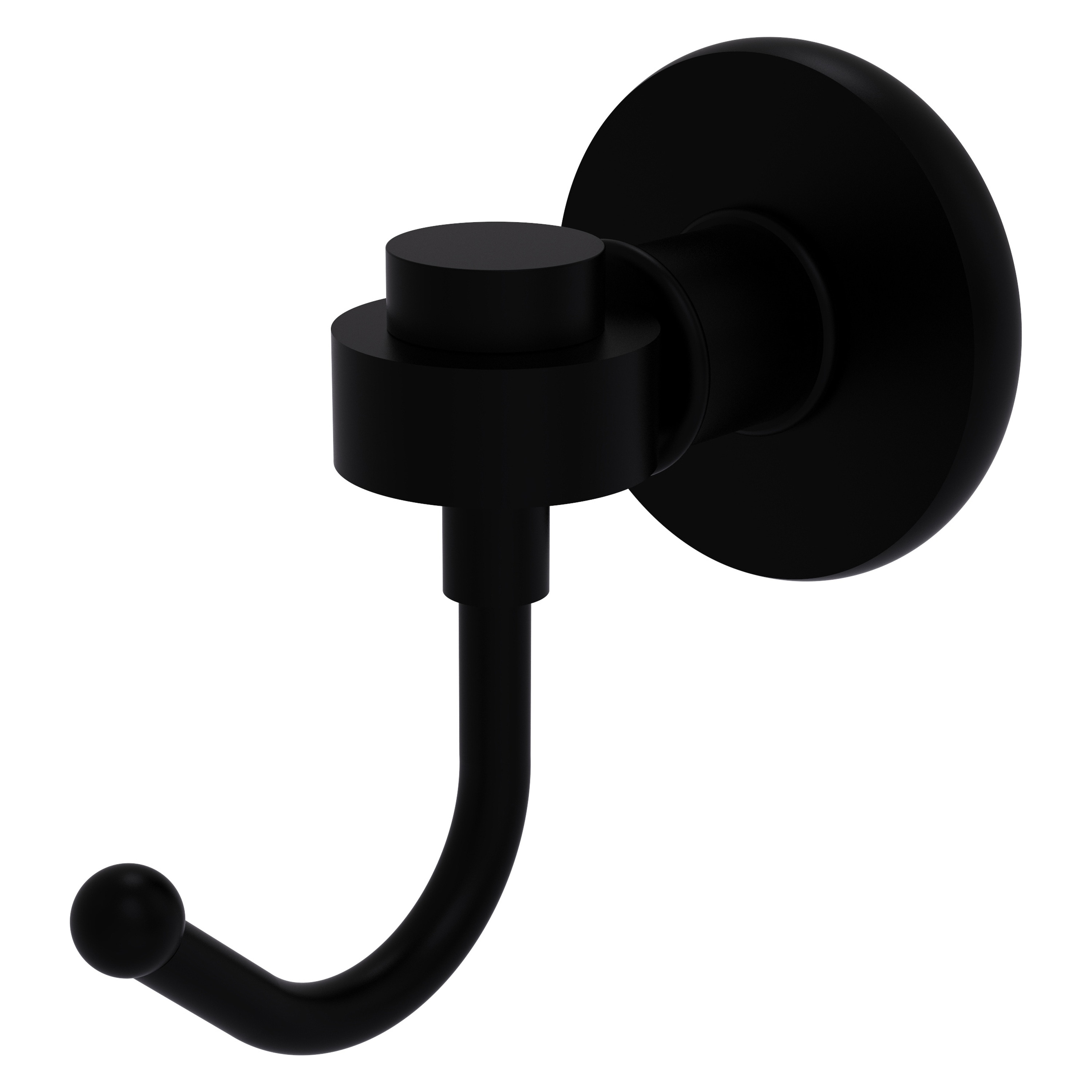 Allied Brass Continental Matte Black Single-Hook Wall Mount Towel Hook ...