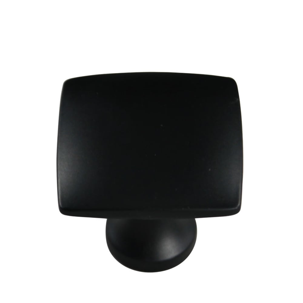 allen + roth 1-3/8-in Matte Black Square Modern Cabinet Knob at 