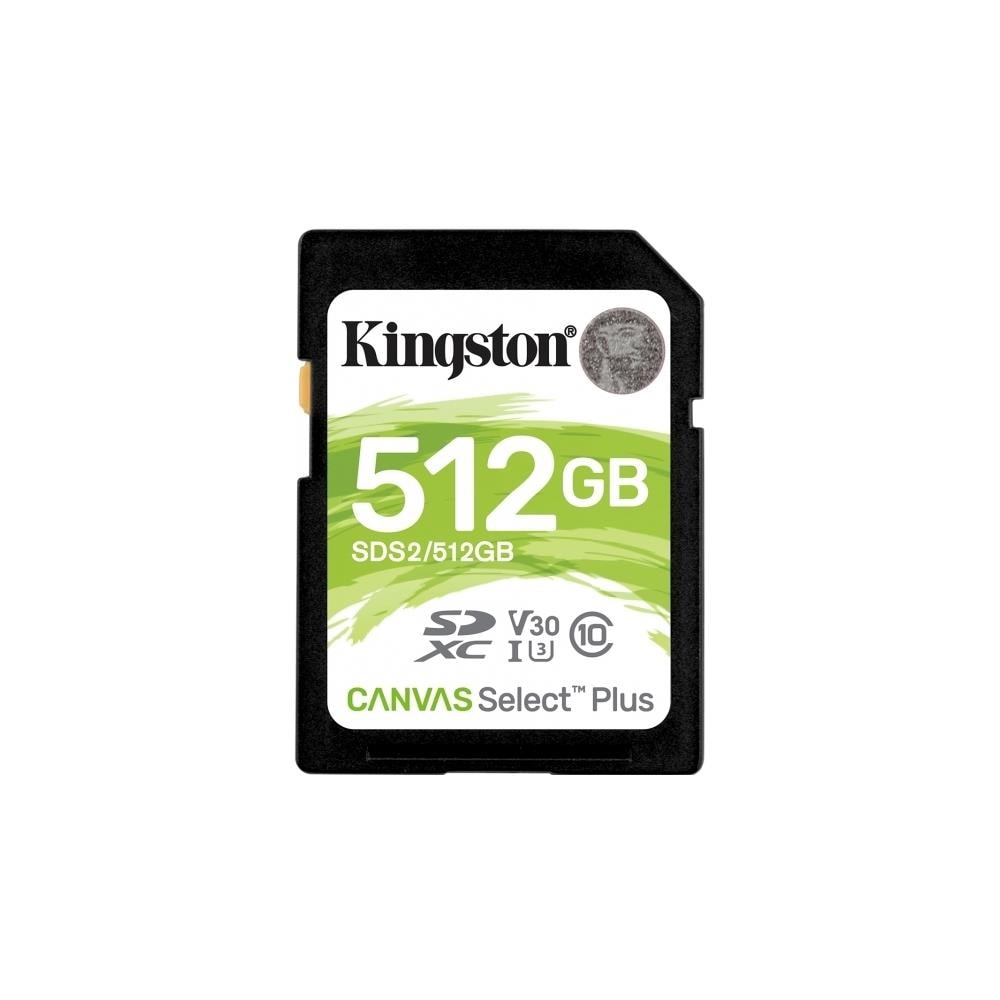 Kingston SYBA165833  SDS2-512GB 512Gb Sdxc Canvas Select Plus Memory Card, 100R- C10