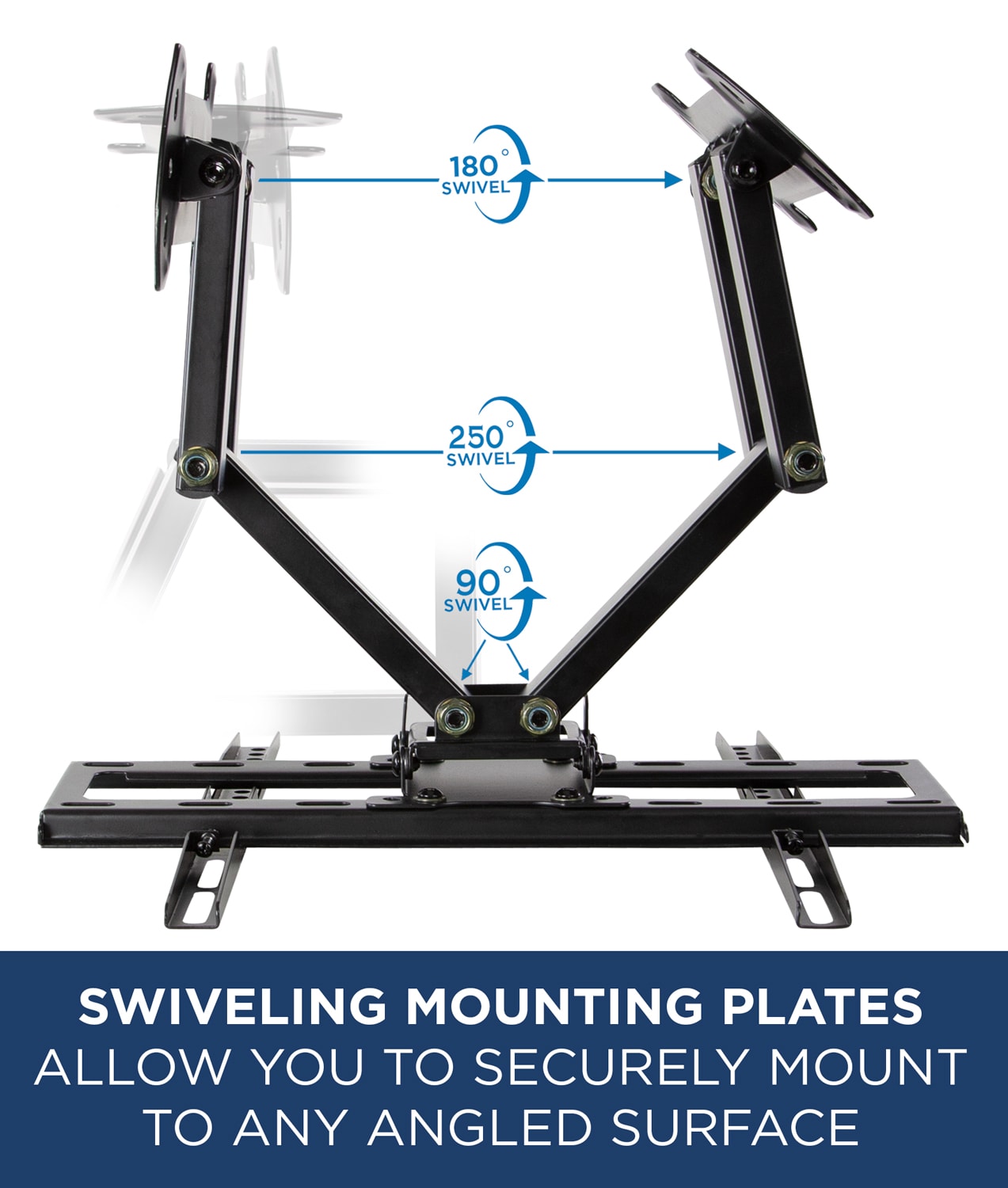 CornerFlex Full-Motion Dual Arm TV Wall Mount Bracket, 32"-55", 66 lbs Capacity
