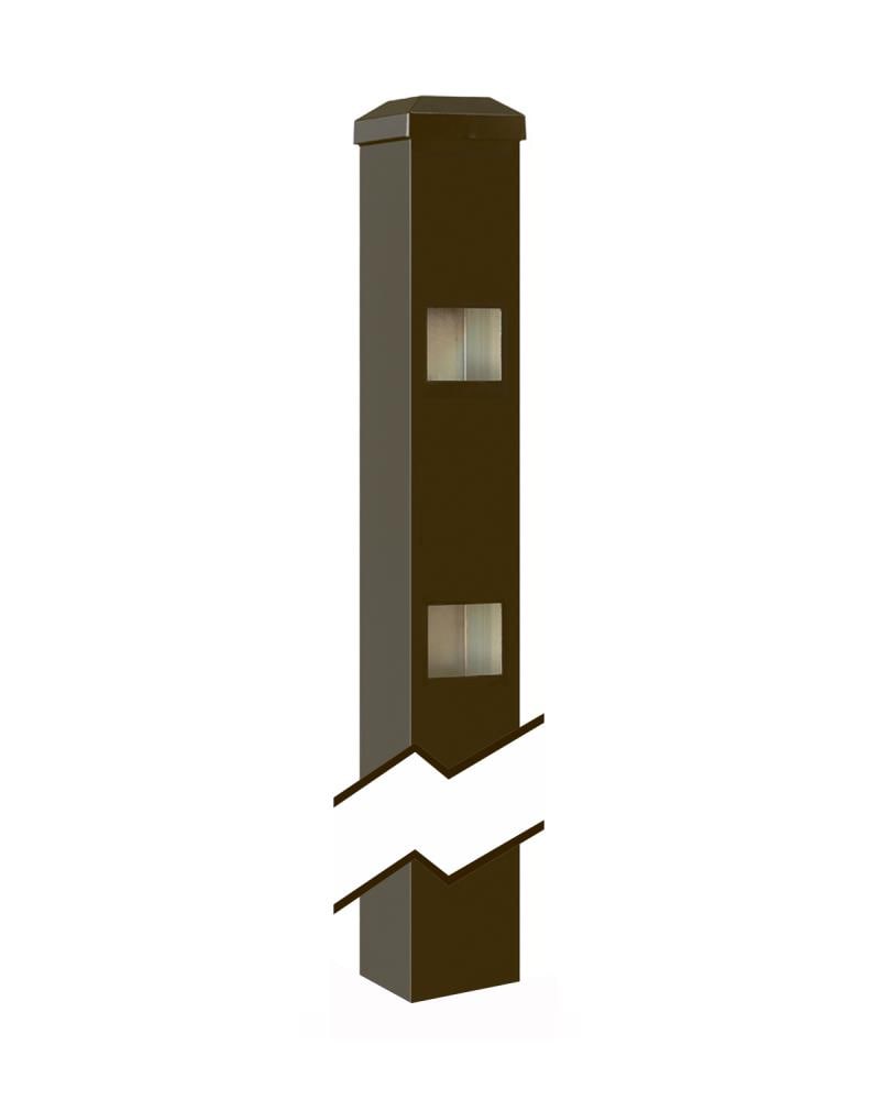 Gilpin 264600Z Castlegate or Windsor 2-in x 2-in W x 6-ft H Bronze Aluminum End Fence Post