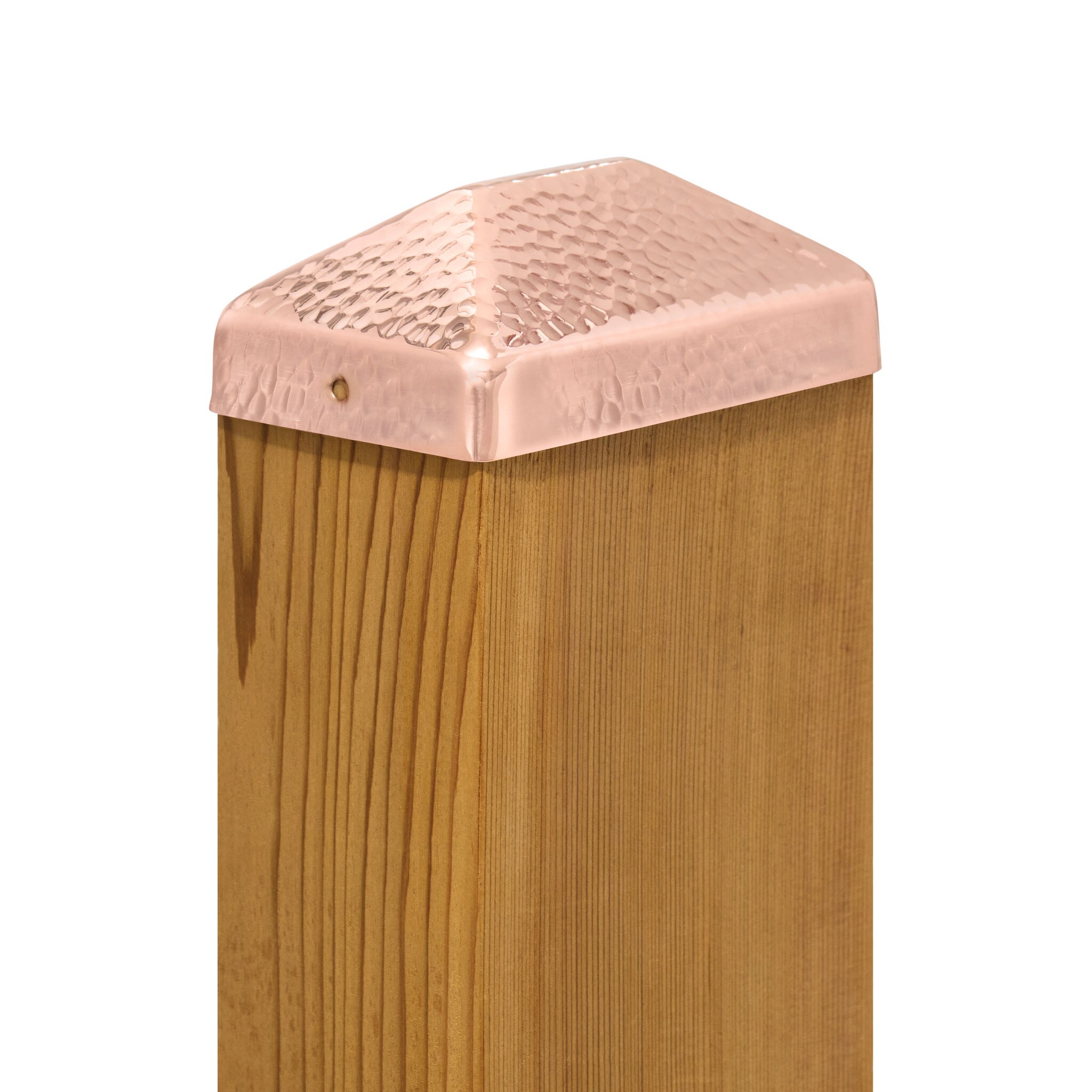PERMAKAP 4-in x 6-in Pyramid Solid Polished Copper Deck Post Cap