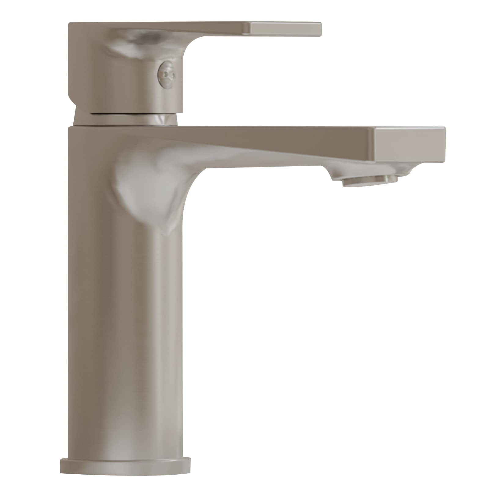 BWE A-99001-N Brushed Nickel Single hole 1-handle WaterSense Mid-arc Commercial/Residential Handle Bathroom Sink Faucet