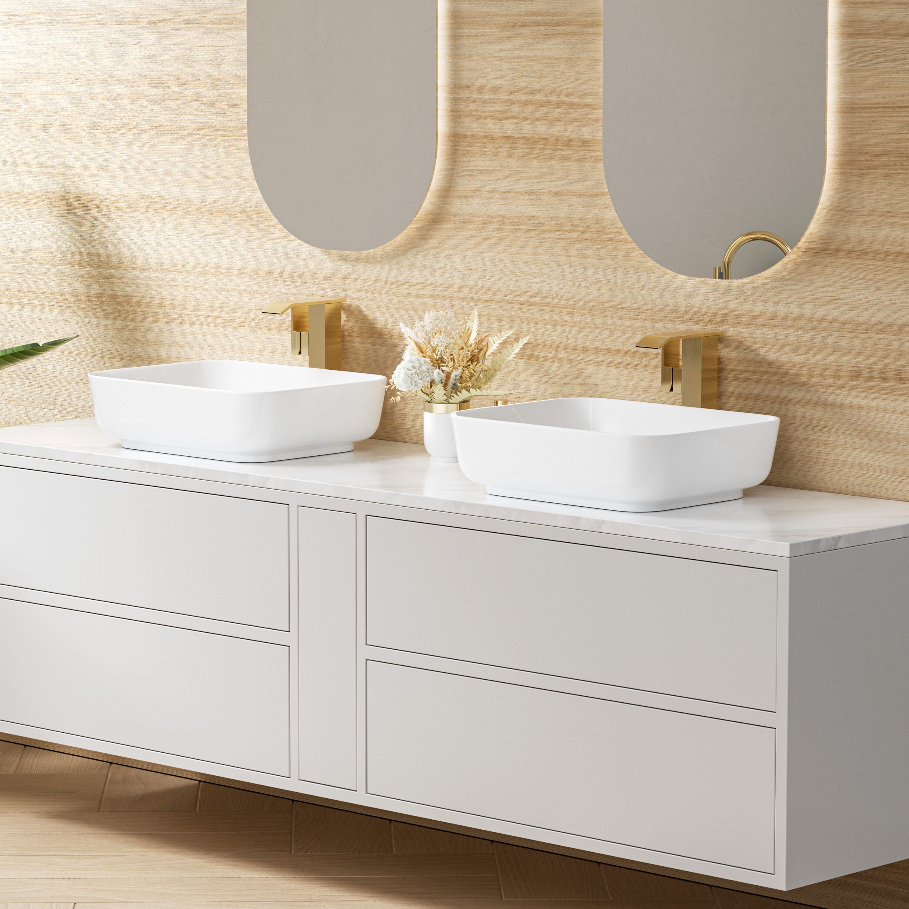 Salerno 20" x 15" White Vitreous China Rectangular Vessel Sink