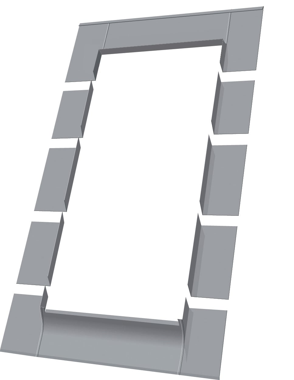 FAKRO 69208 24-Inches x 46-Inches Deck mount skylight flashing kit For Egress Windows