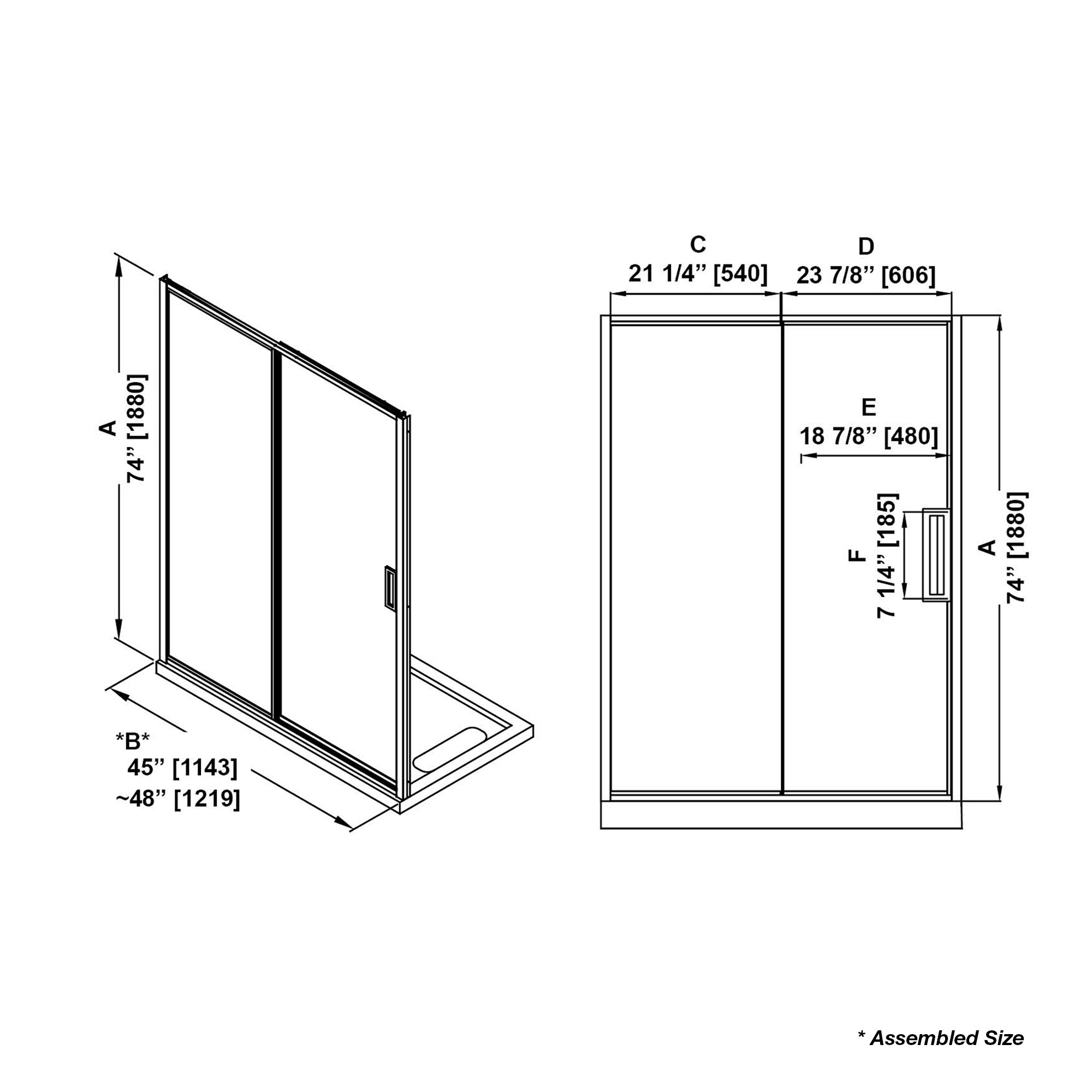 OVE Decors 15SGP-STAN48-SAT Shower-Doors - View #5