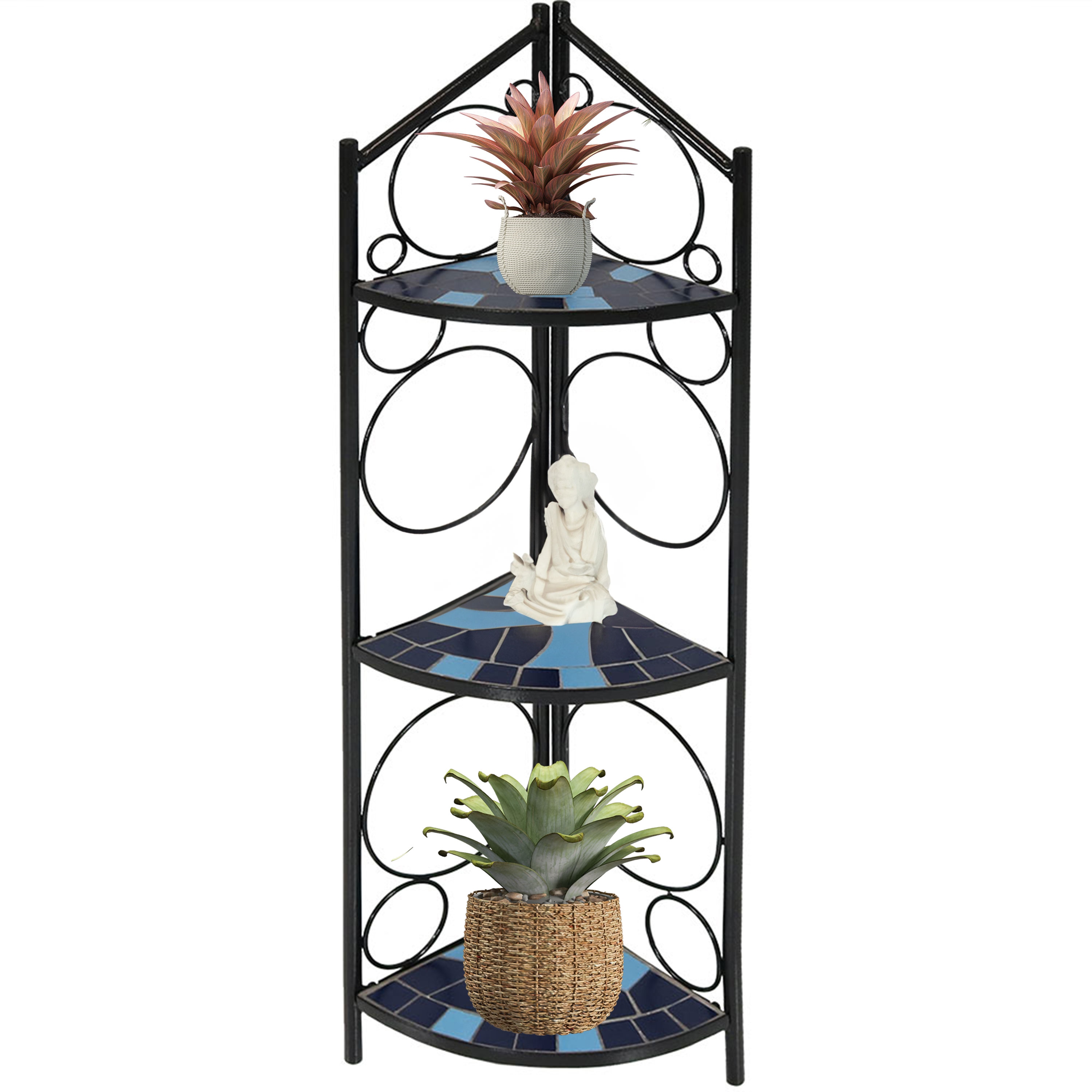 Sunnydaze Decor KF-3FMTS-BL Plant-Stand - View #6
