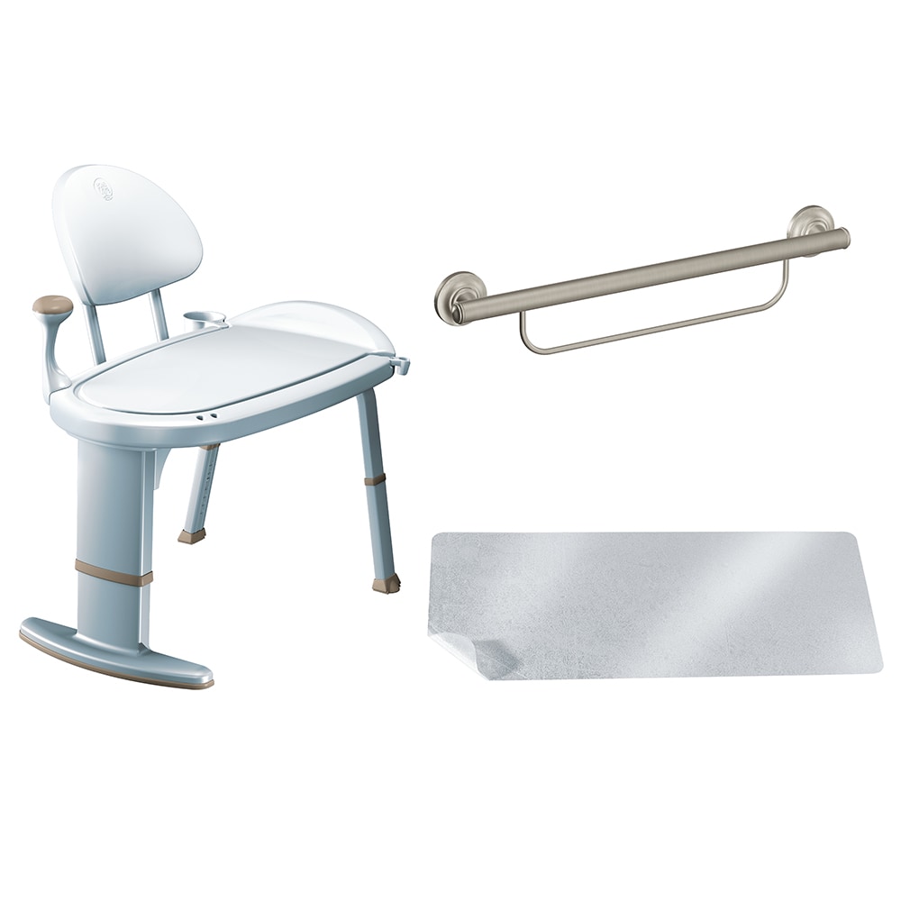 Moen Bath Safety Kit bench Towel Bar Mat in the Bathroom Safety