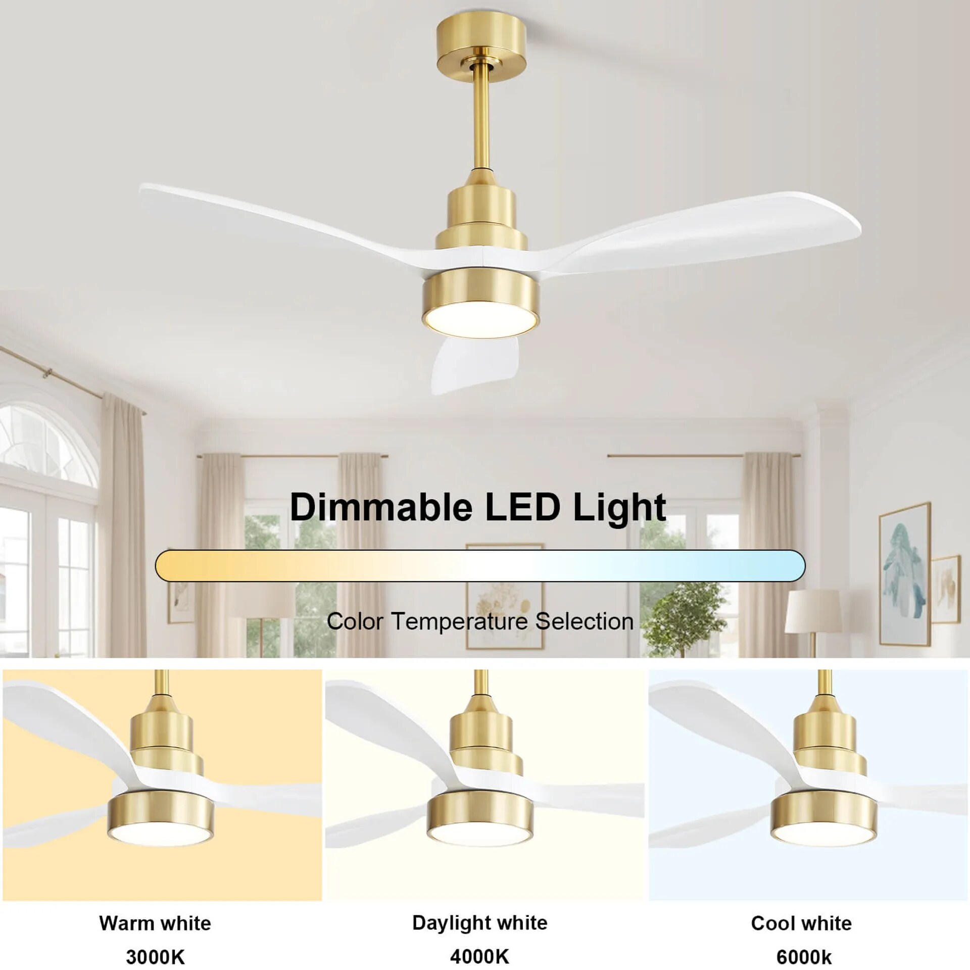 Sofucor LS-48K006-BG-WH-50 Ceiling-Fans - View #4