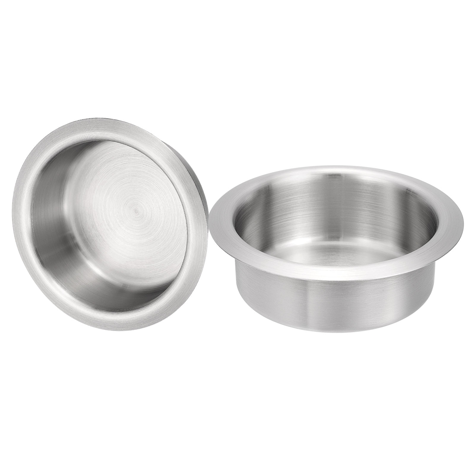 Unique Bargains - 2pcs 201 Stainless Steel Drop-in Cup 1.38-in x 4.2-in Drink Can Holder Poker Ta...