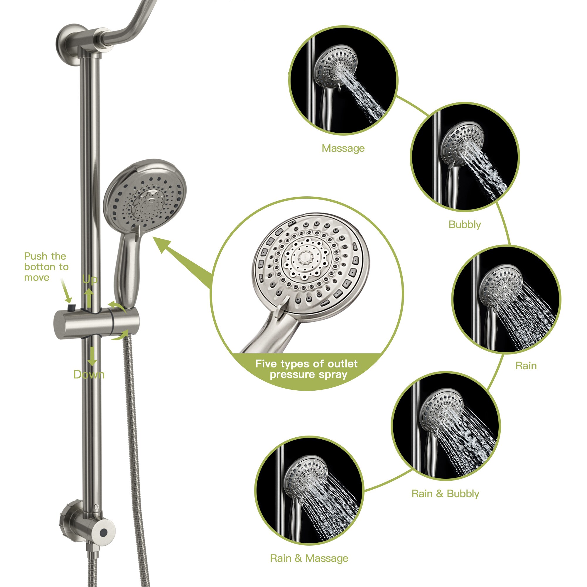 Vanityfus VFH-LS0002C-SS Showerhead-Bar-Panels - View #5