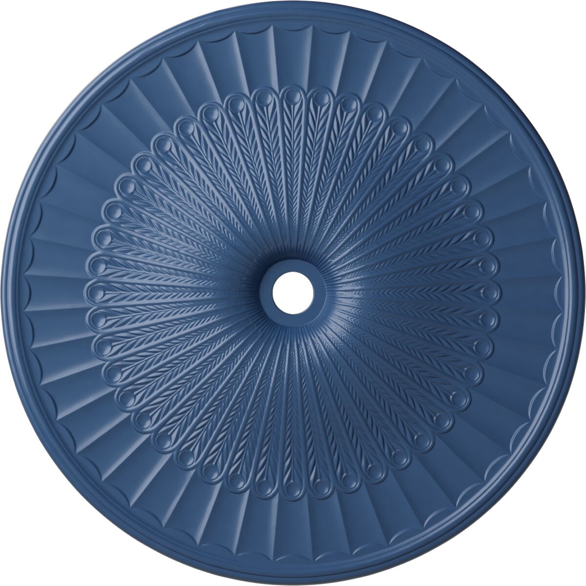 Ekena Millwork CM51GLAMF Galveston 51-in W x 51-in L Painted Americana Polyurethane Whole Ceiling Medallion
