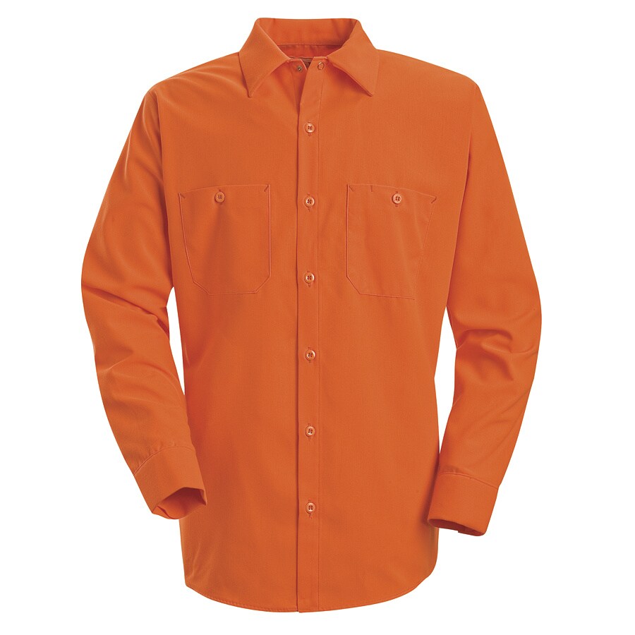bright orange work shirts