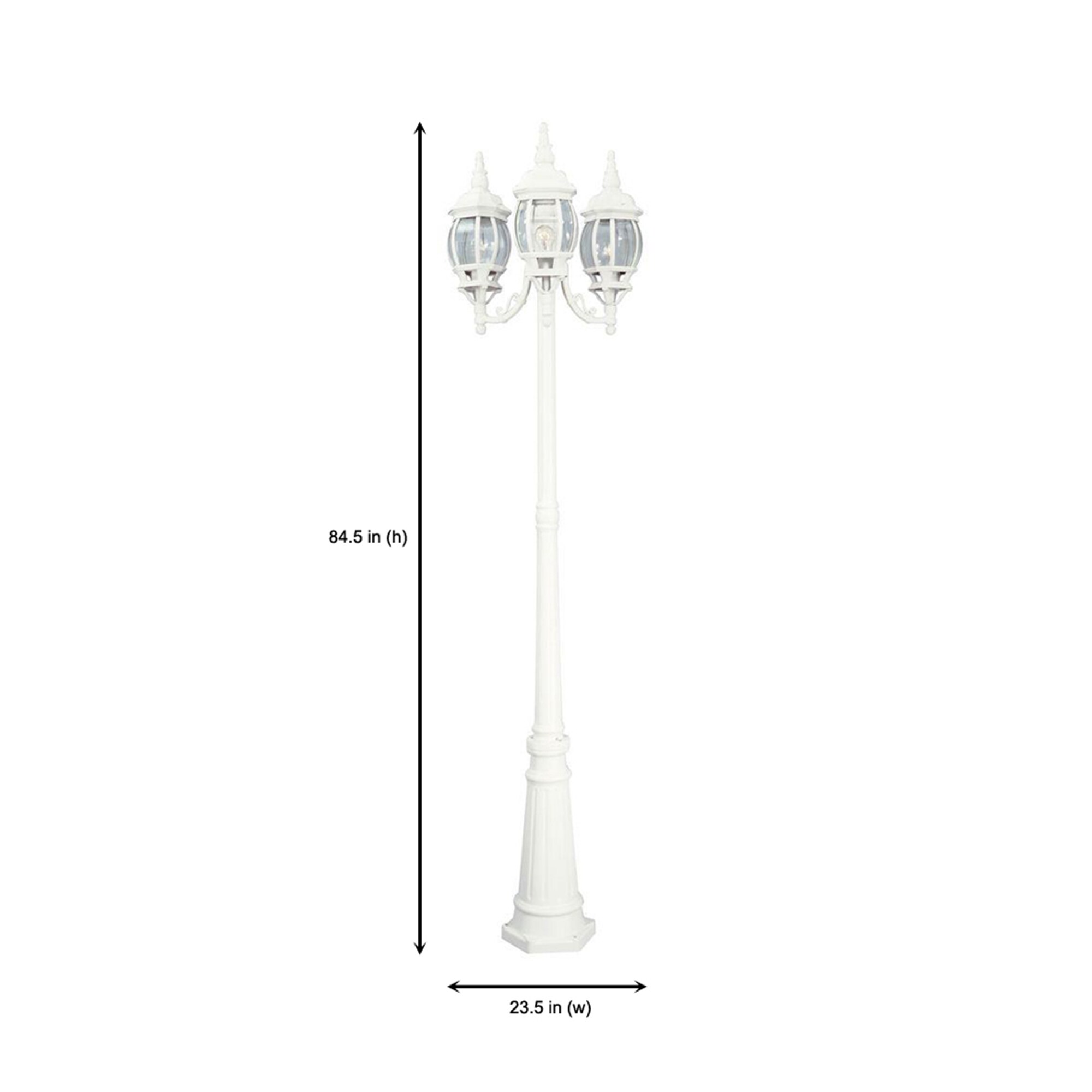 Designers Fountain Hacienda 84.5-in White Hardwired Incandescent Post Light  in the Complete Post Lights department at