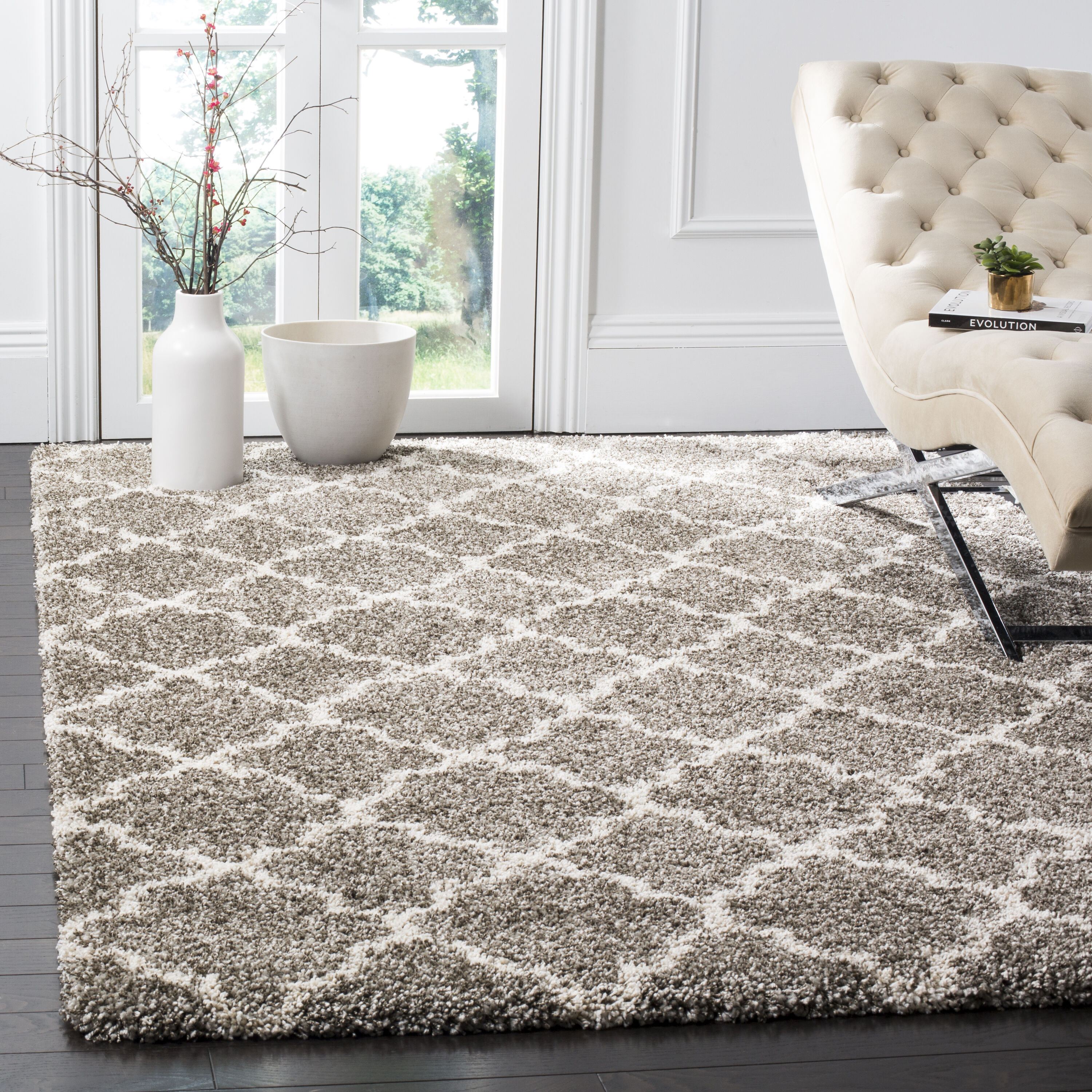 SAFAVIEH Durable Hard Surface and Carpet Non Slip Rug Pad - Grey