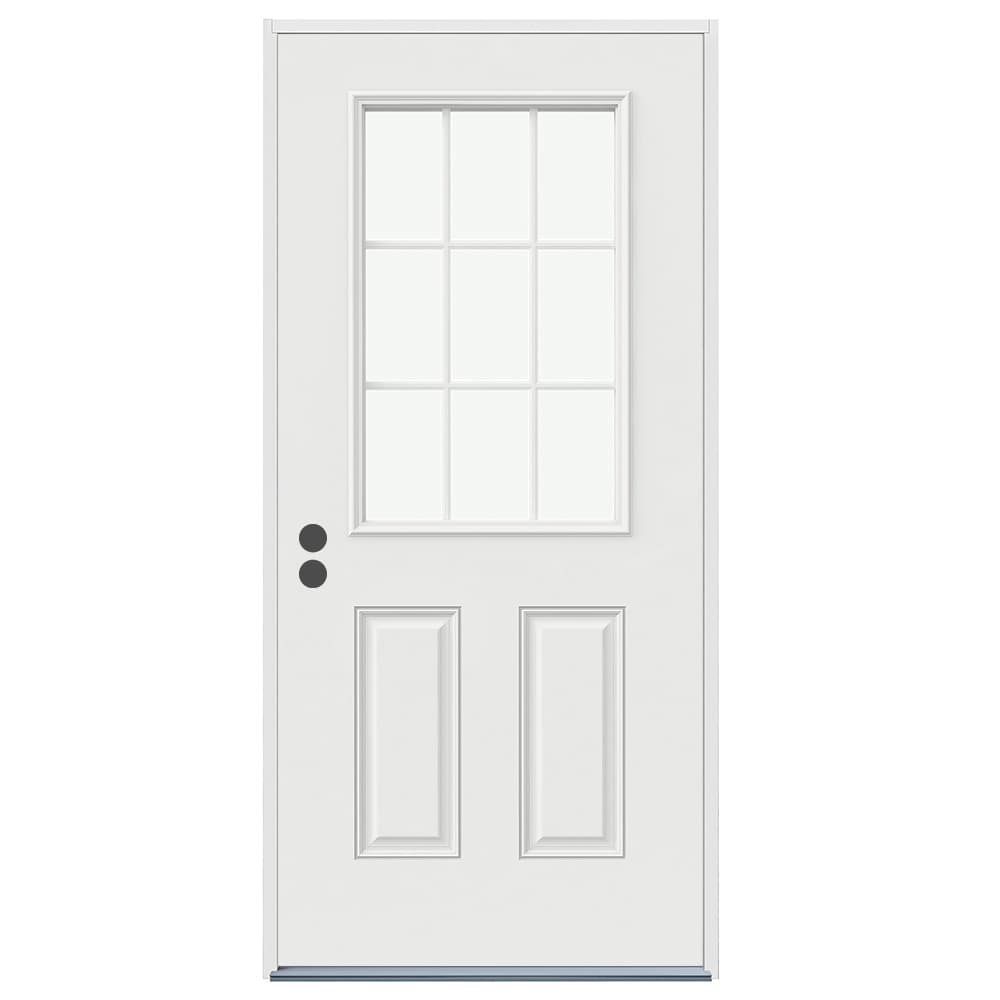 RELIABILT 32-in x 80-in Steel Right-Hand Outswing Primed Prehung Single  Front Door Insulating Core in the Front Doors department at