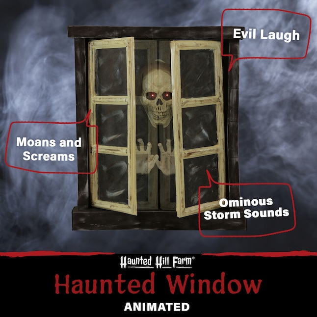 Haunted Hill Farm 33-in Lighted Animatronic Skeleton Free Standing ...