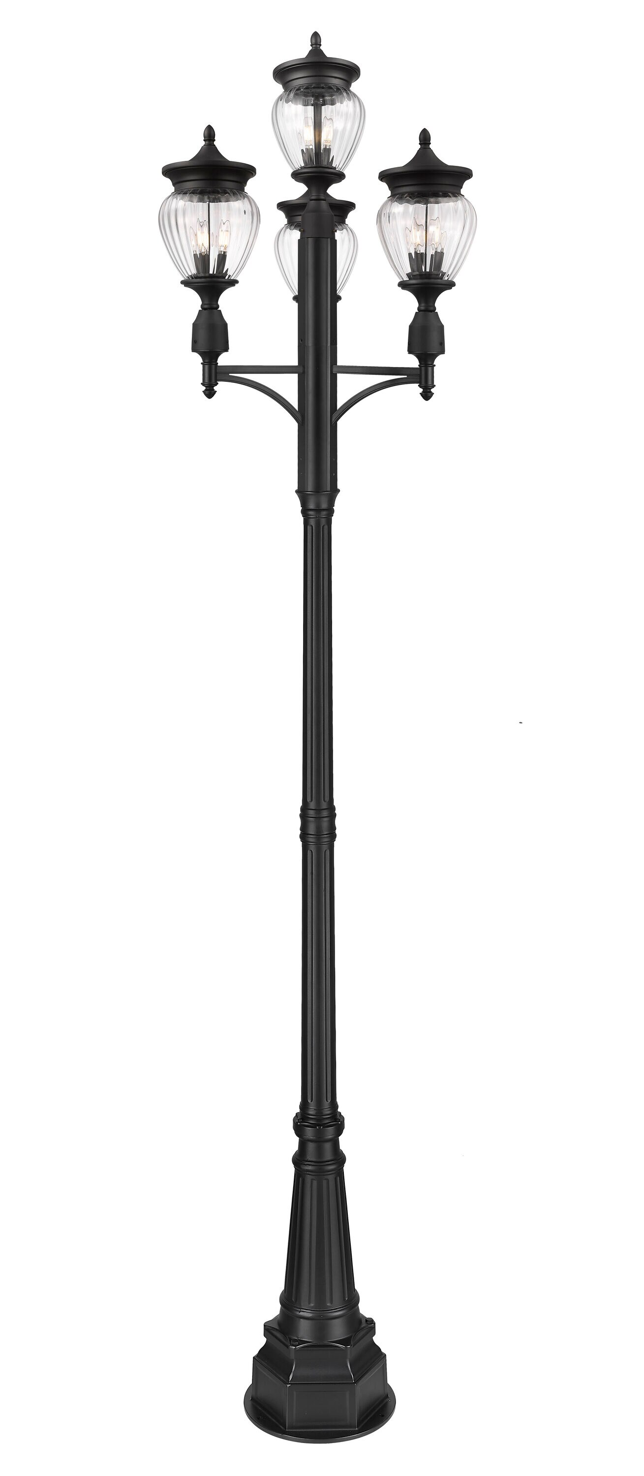 Z-Lite 5016PHMR-4-564P-BK Complete-Post-Lights - View #5