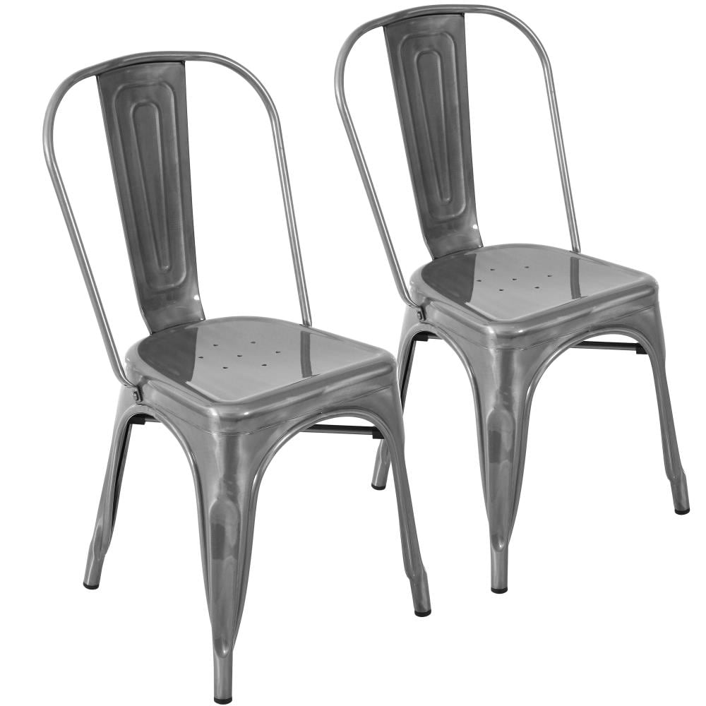 LumiSource DC-TW-OR SV2 Set of 2 Oregon Dining Side Chair (Metal Frame)