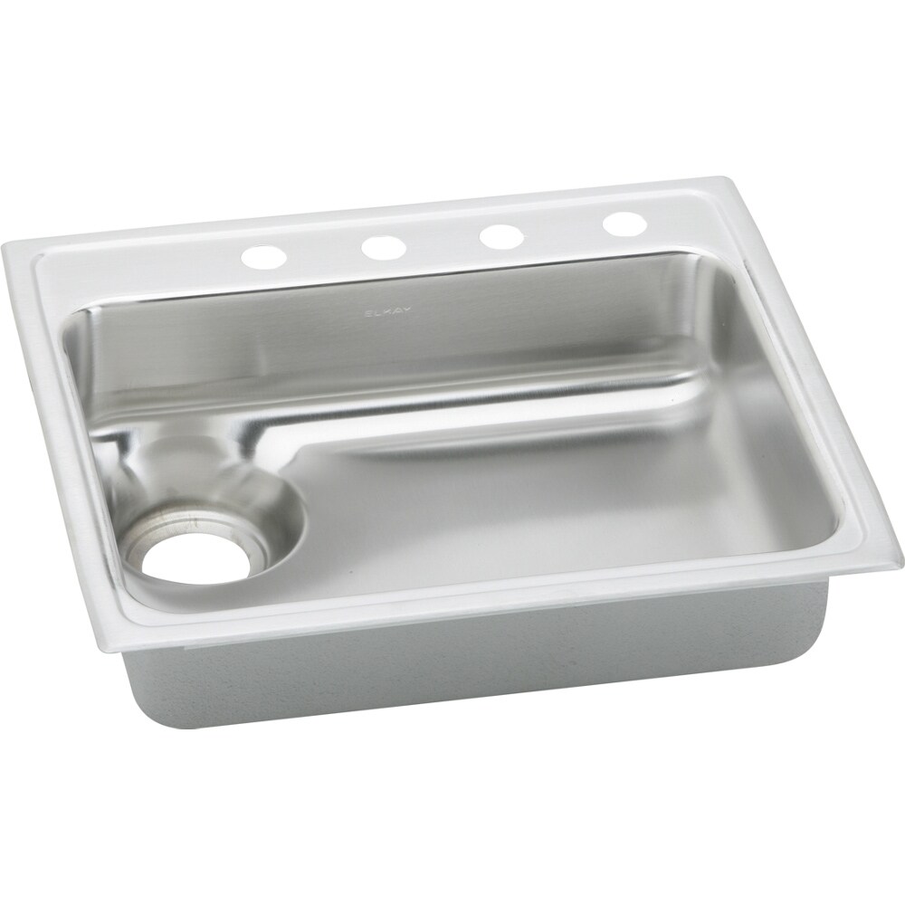 Elkay Gourmet Drop In 25 In X 22 In Lustertone Stainless Steel Single