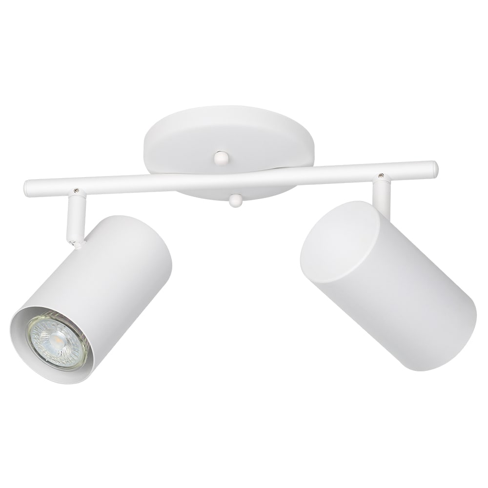 EGLO 205166A Calloway 12-in 2 -Light White dimmable GU10 pin base Transitional Track Bar