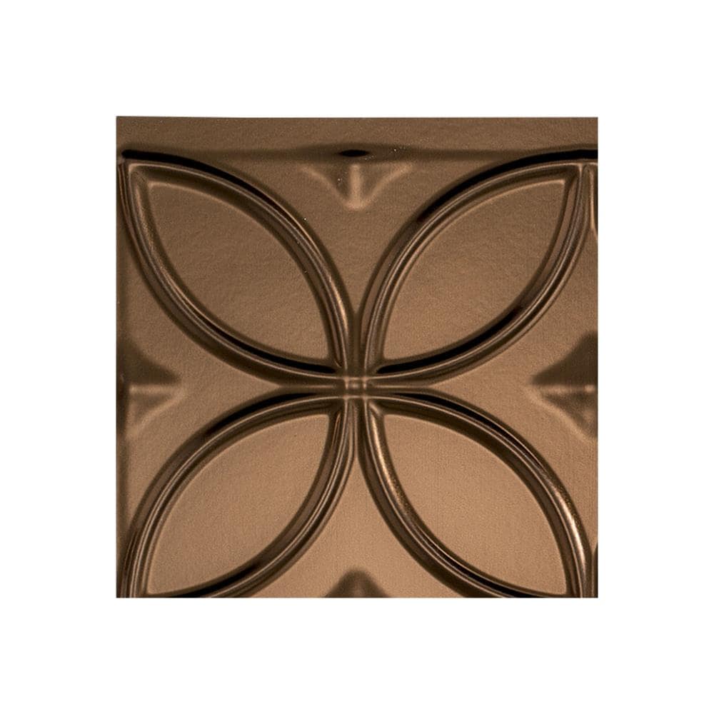 Fasade X4426 Sample 6-in x 6-in Plastic Oil Rubbed Bronze Backsplash Panels