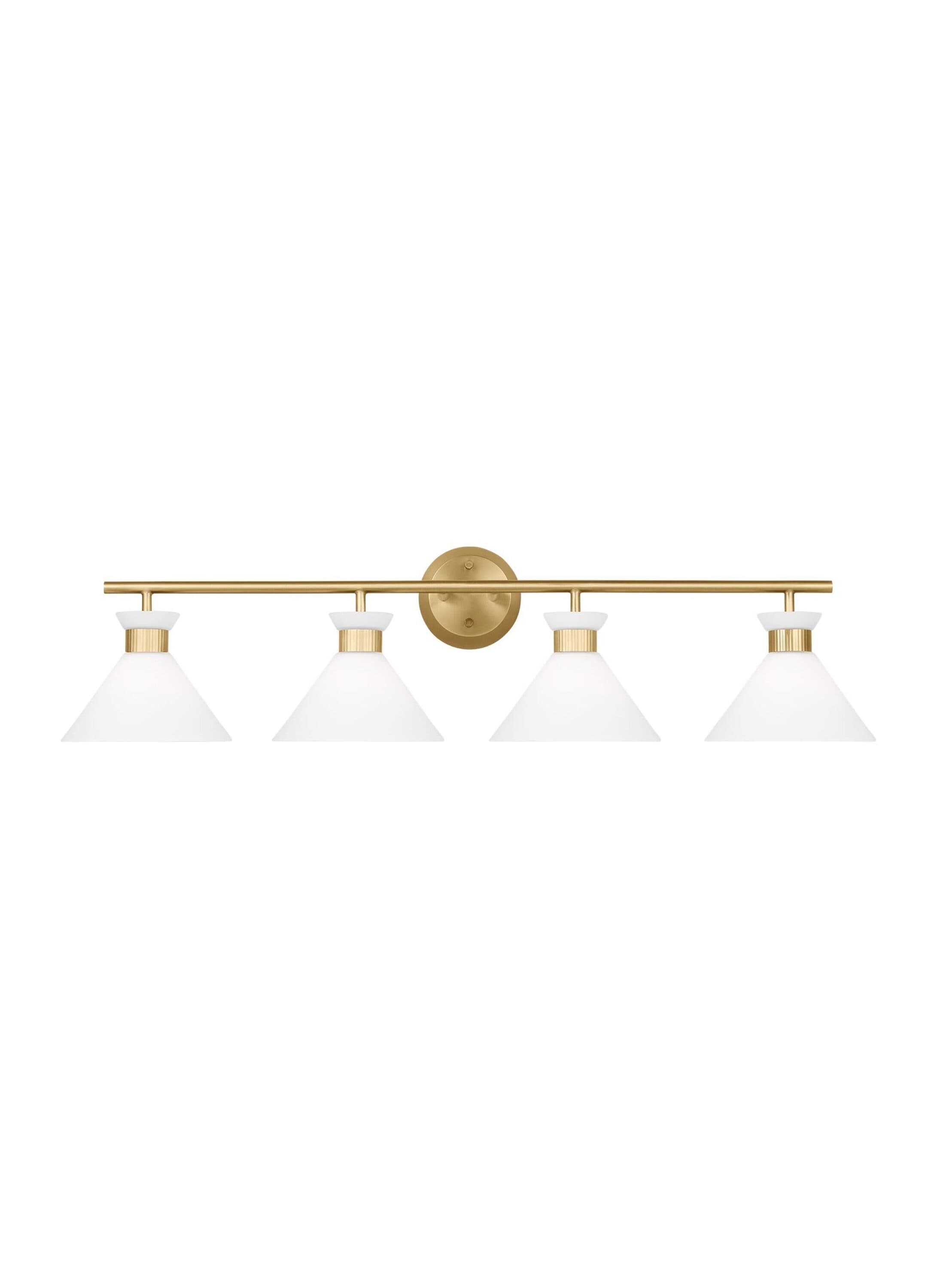 Scott Living DJV1014SB Belcarra 36.75-in 4 -Light Satin Brass Modern/contemporary Vanity light